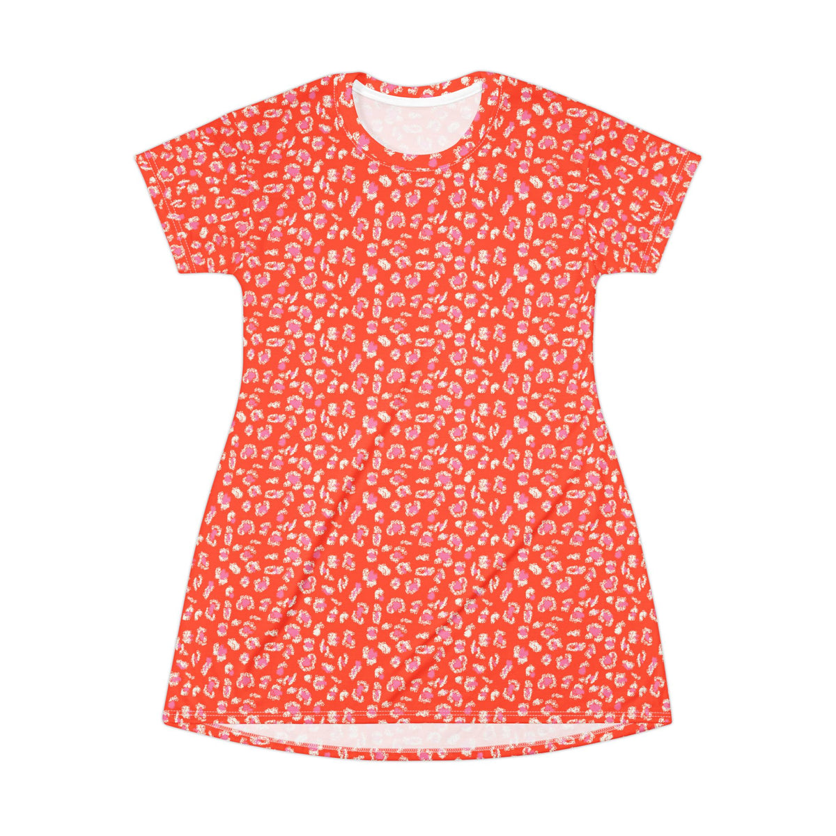 Shop Best Chic Bold Coral Leopard Print T-Shirt Dress for Casual Wear for a vibrant, comfortable look that transitions from errands to brunch. Elevate your wardrobe with the Bold Coral Leopard Print T-Shirt Dress for Casual Wear—a playful, effortless choice for laid-back days. Buy Bold Coral Leopard Print T-Shirt Dress for Casual Wear, featuring an easy fit and standout style for everyday outings.