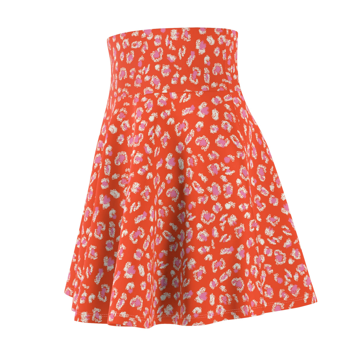 Shop Best Chic Bold Coral Leopard Print Women's Skater Skirt, featuring a flattering flare and standout color for playful, confident everyday style. Make a statement in the Bold Coral Leopard Print Women's Skater Skirt. Its twirl-ready silhouette brings fierce, feminine style to any look. Buy Cute Bold Coral Leopard Print Women's Skater Skirt for a vibrant, flattering piece that pairs easily with tees, blouses, and more.