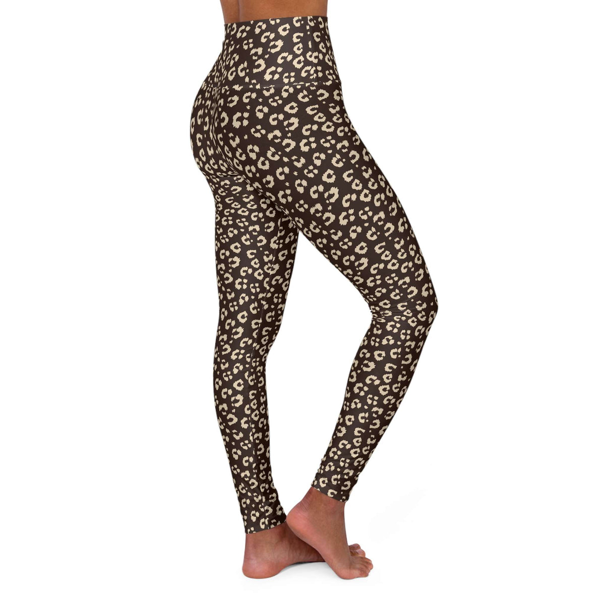 Trendy Yoga Pants Bold Leopard Print High Waisted Yoga Leggings for Activewear