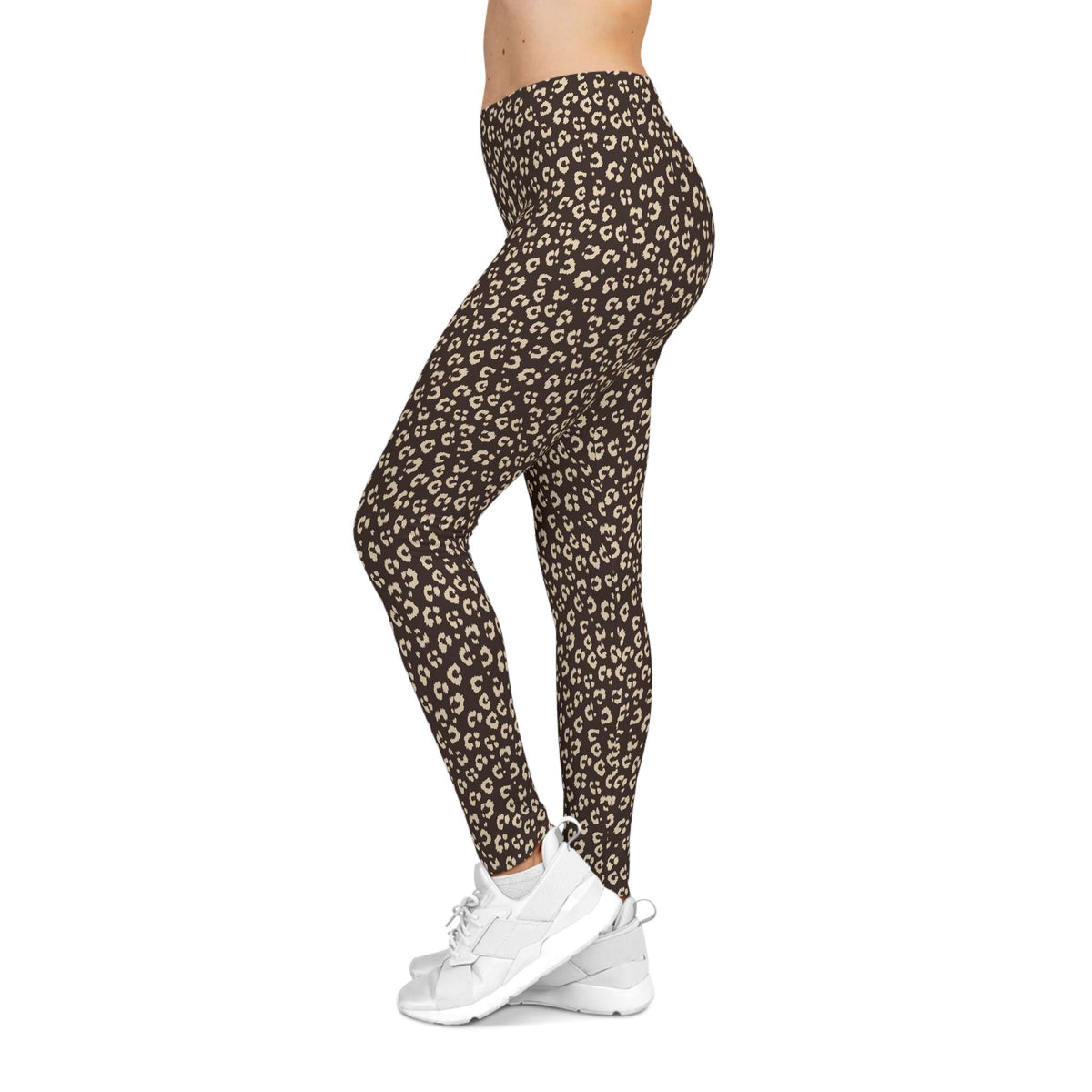 Versatile Bold Brown Leopard Print Women's Casual Leggings for Activewear