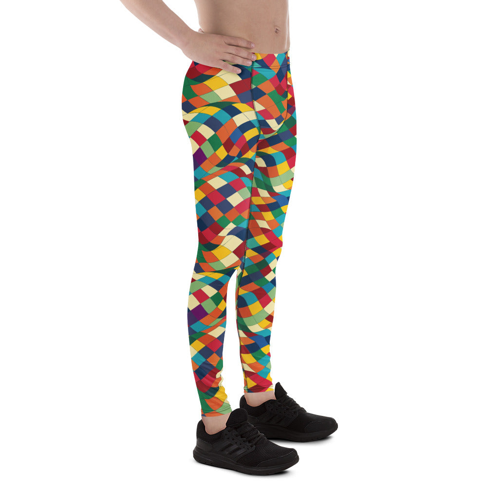 Cool Vibrant Modern Geometric Colorwave Men's Leggings for Active Wear Shop Vibrant Modern Geometric Colorwave Men's Leggings Activewear, designed for bold workouts, flexible movement, and standout everyday style. Elevate your gym and streetwear rotation with Vibrant Modern Geometric Colorwave Men's Leggings Activewear—bold, flexible, and unique. Buy Vibrant Modern Geometric Colorwave Men's Leggings Activewear for a striking look, all-day comfort, and performance-ready stretch.