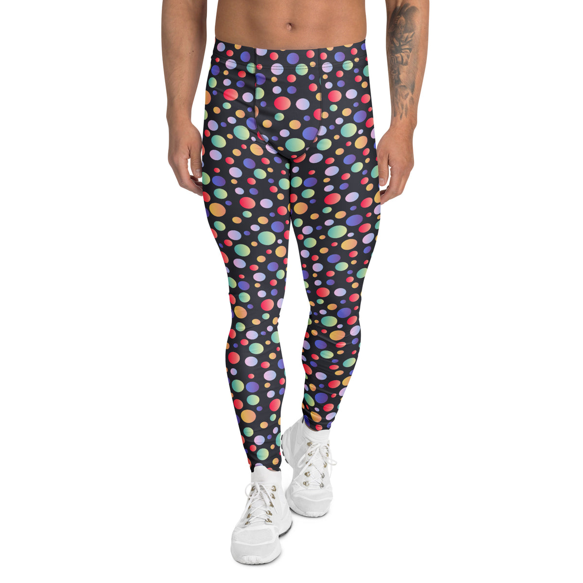 Shop Colorful Gradient Polka Dot Pattern Men's Leggings Active Wear for bold comfort, flexible fit, and standout style in every workout or outing. Elevate your activewear with Colorful Gradient Polka Dot Pattern Men's Leggings, made for eye-catching style and easy movement. Buy Colorful Gradient Polka Dot Pattern Men's Leggings with a vibrant print, smooth stretch fabric, and all-day comfort.