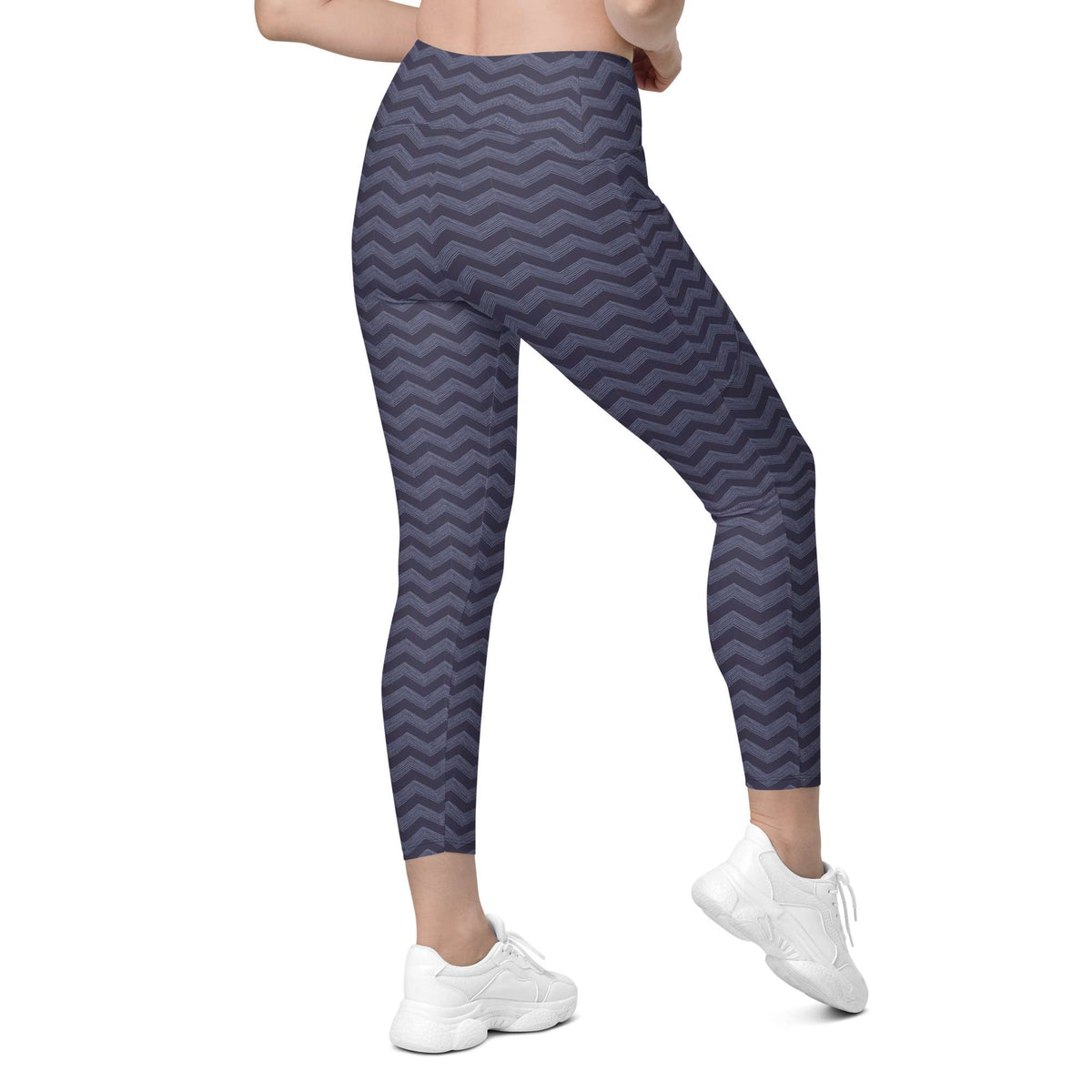 Unique Navy Chevron Zigzag Pattern Leggings with Pockets Activewear Shop Navy Chevron Zigzag Pattern Leggings with Pockets Activewear, designed for stylish workouts, everyday comfort, and essentials on the go. Update your workout wardrobe with Navy Chevron Zigzag Pattern Leggings with Pockets Activewear—where eye-catching style meets function. Buy Navy Chevron Zigzag Pattern Leggings with Pockets Activewear for a bold look, flexible comfort, and convenient storage.