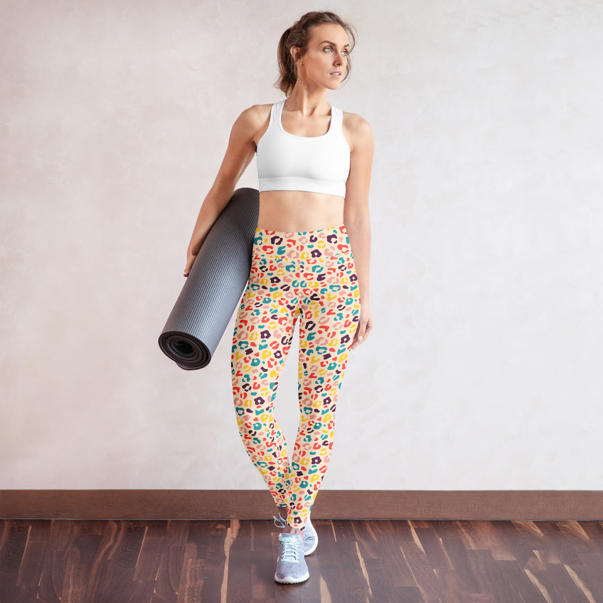Shop Bold Groovy Colorful Leopard Pattern Yoga Leggings Active Wear for a playful statement look that pairs eye-catching print with everyday flexibility. Buy Bold Groovy Colorful Leopard Pattern Yoga Leggings bring retro flair and flexible comfort to workouts, yoga flows, and everyday style. Move with confidence in Bold Groovy Colorful Leopard Pattern Yoga Leggings, designed for vibrant style, stretch comfort, and active days.