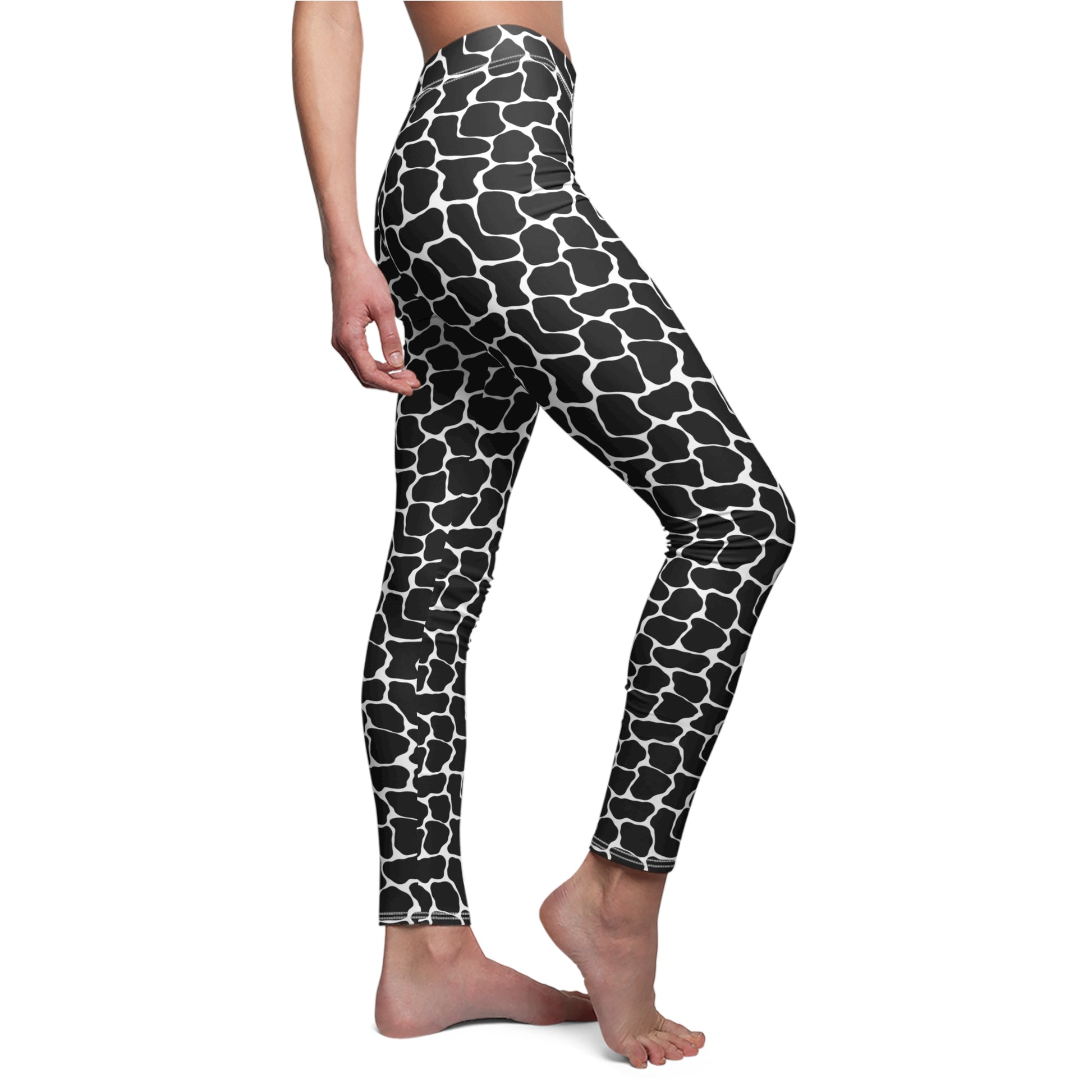 Black and White Cow Print Leggings Collection