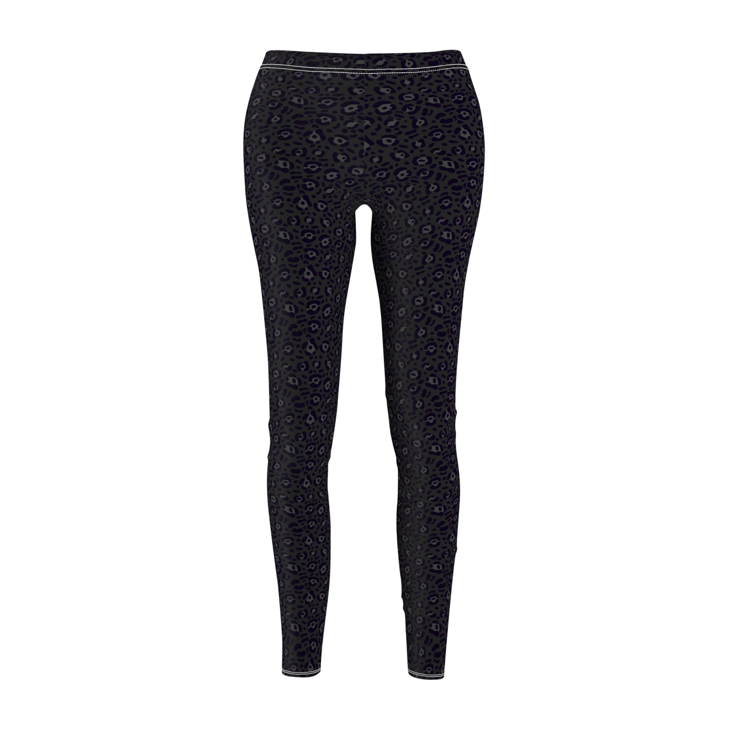 Bold Black Leopard Print Women's Casual Leggings for Activewear