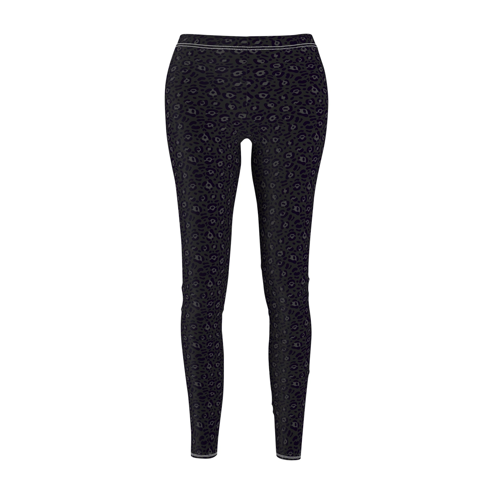 Bold Black Leopard Print Women's Casual Leggings for Activewear
