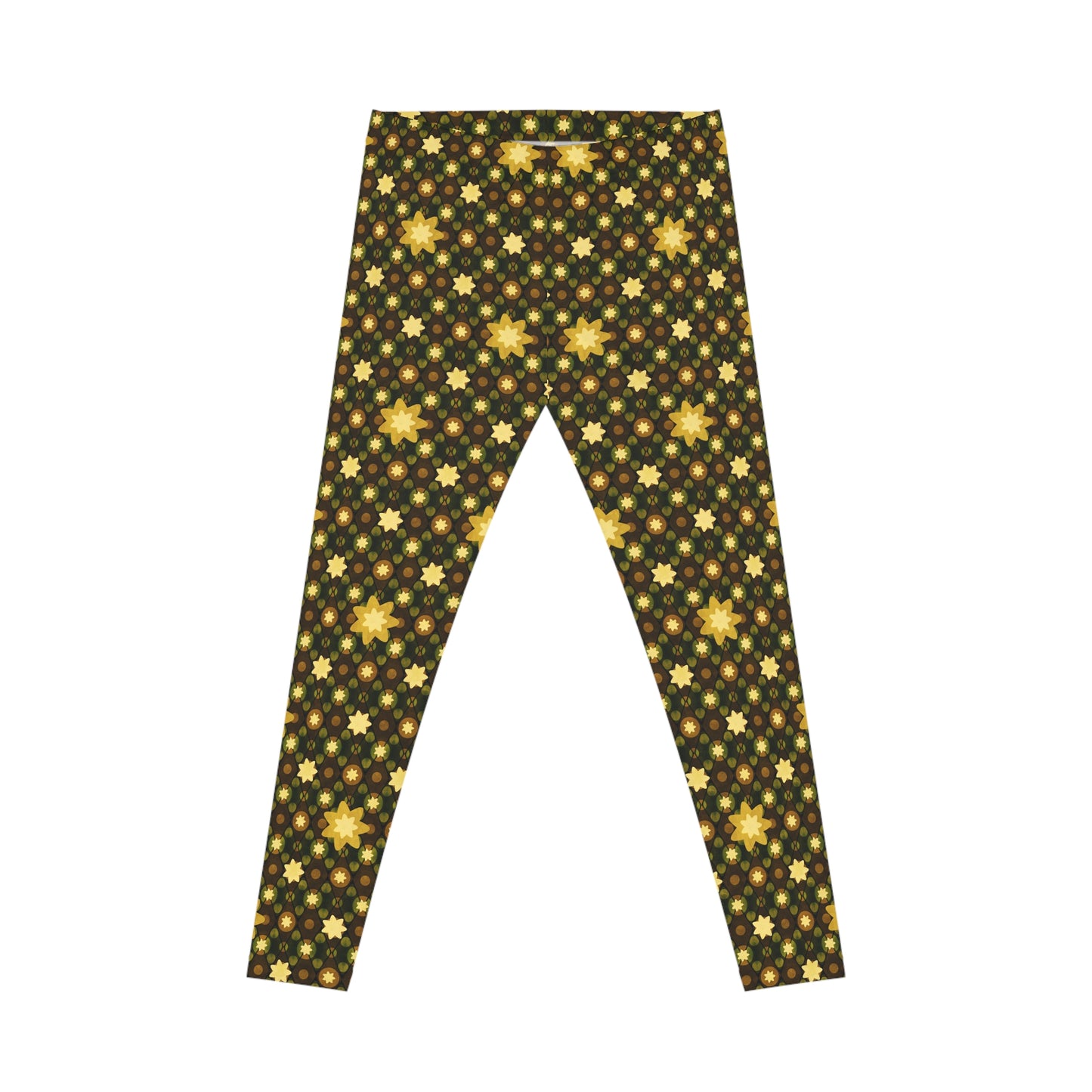 Bold Comfortable Elegant Gold Starburst Women's Casual Leggings