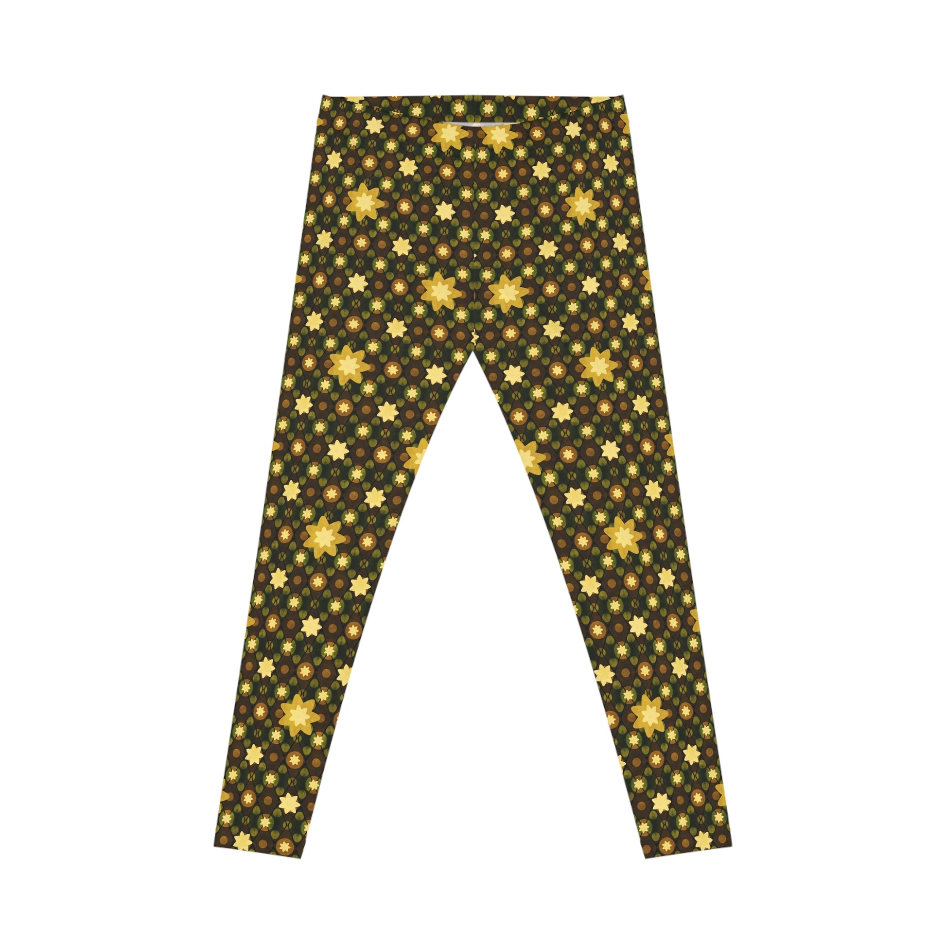 Bold Comfortable Elegant Gold Starburst Women's Casual Leggings