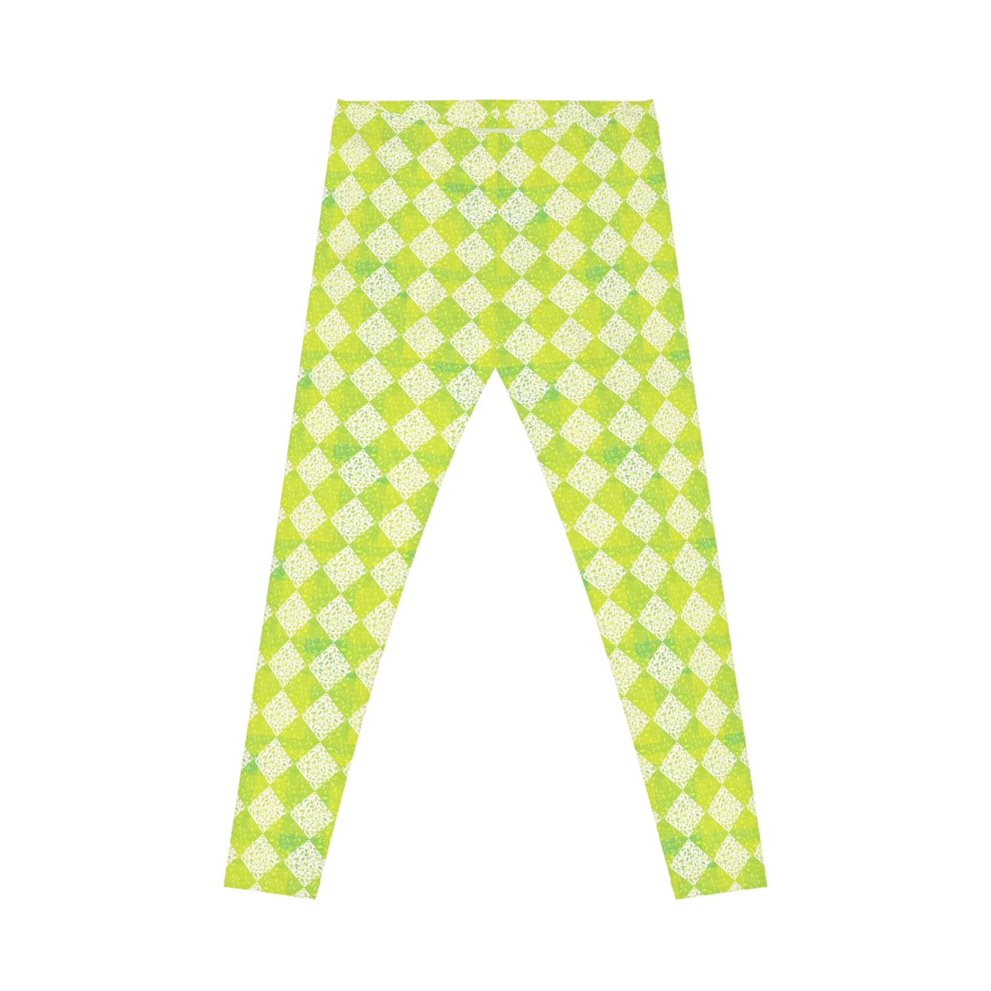 Bold Comfortable Gingham Plaid Argyle Print Women's Casual Leggings