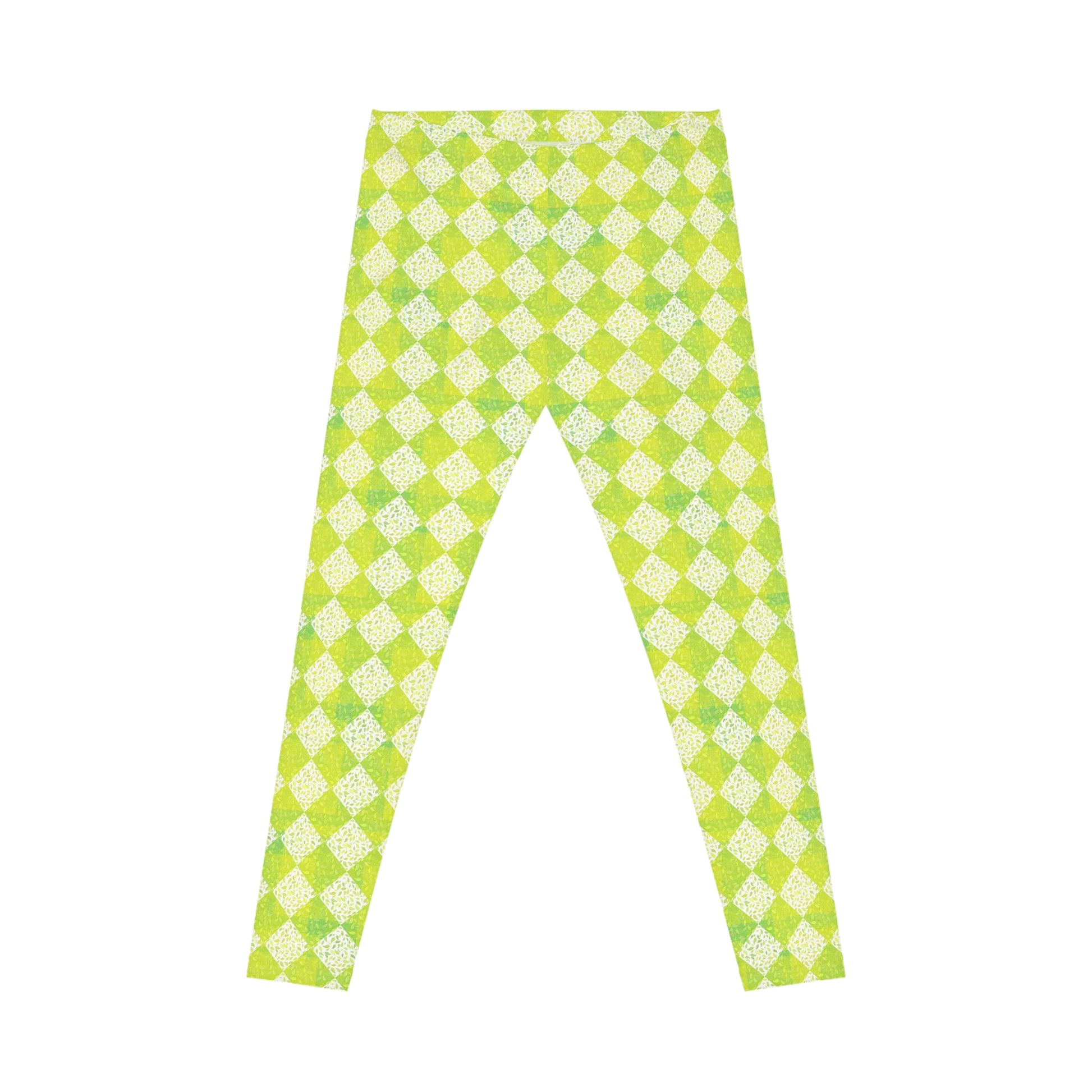Bold Comfortable Gingham Plaid Argyle Print Women's Casual Leggings