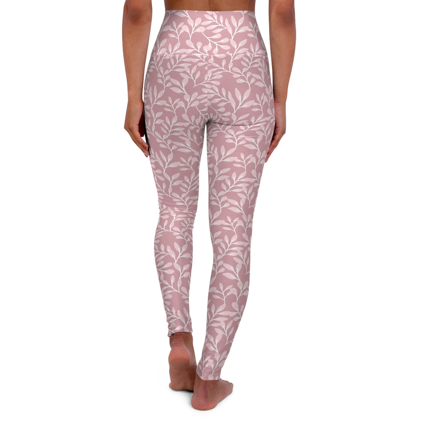 Bold Comfortable Pink Floral Print Leggings for Yoga and Workouts