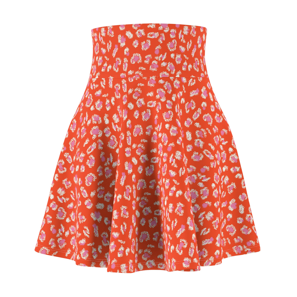 Shop Best Chic Bold Coral Leopard Print Women's Skater Skirt, featuring a flattering flare and standout color for playful, confident everyday style. Make a statement in the Bold Coral Leopard Print Women's Skater Skirt. Its twirl-ready silhouette brings fierce, feminine style to any look. Buy Cute Bold Coral Leopard Print Women's Skater Skirt for a vibrant, flattering piece that pairs easily with tees, blouses, and more.