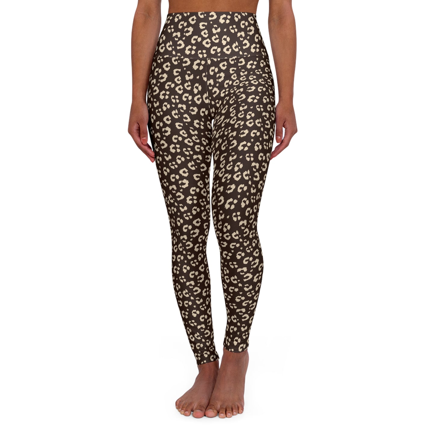 Bold Leopard Print High Waisted Yoga Leggings for Activewear