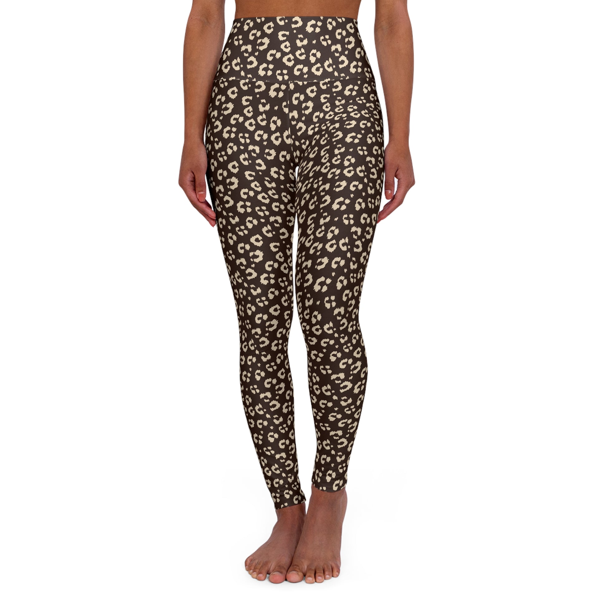 Bold Leopard Print High Waisted Yoga Leggings for Activewear
