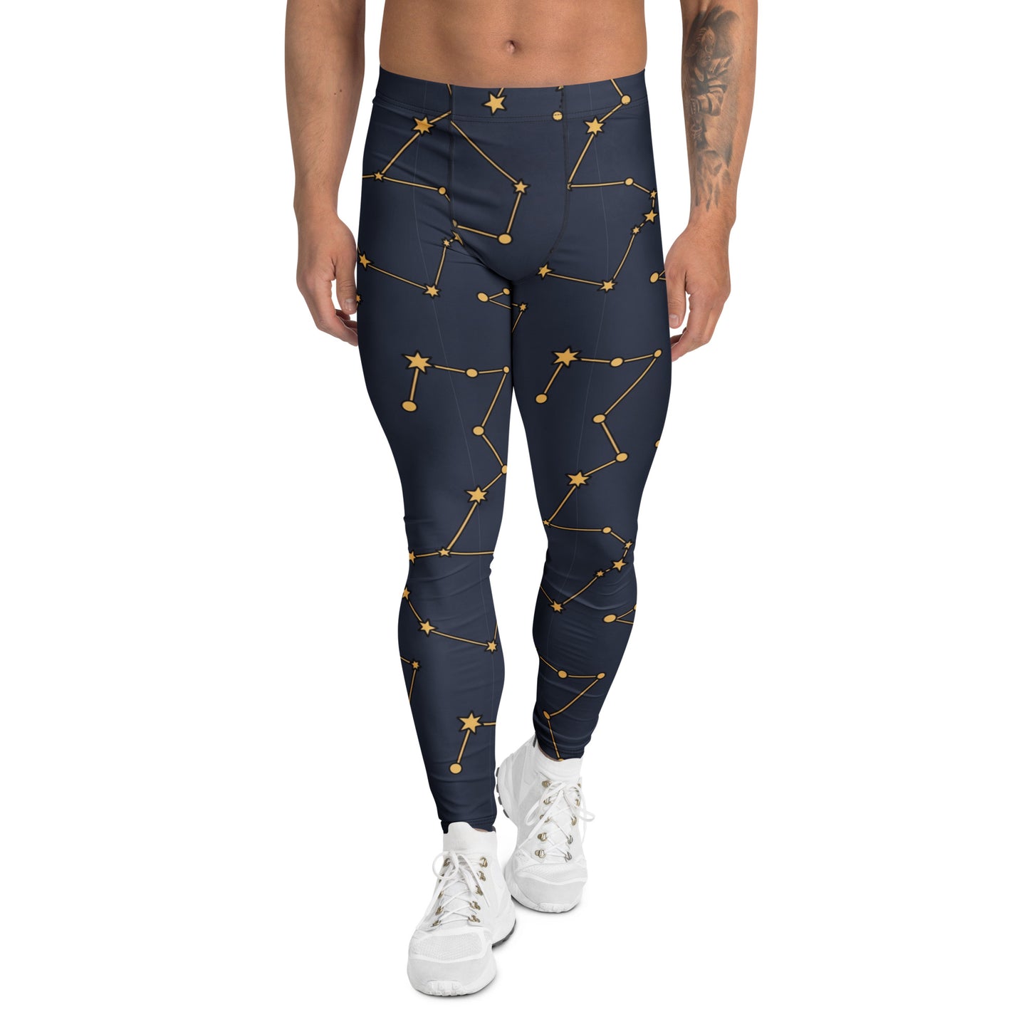 Bold Minimalist Constellation Print Men's Leggings