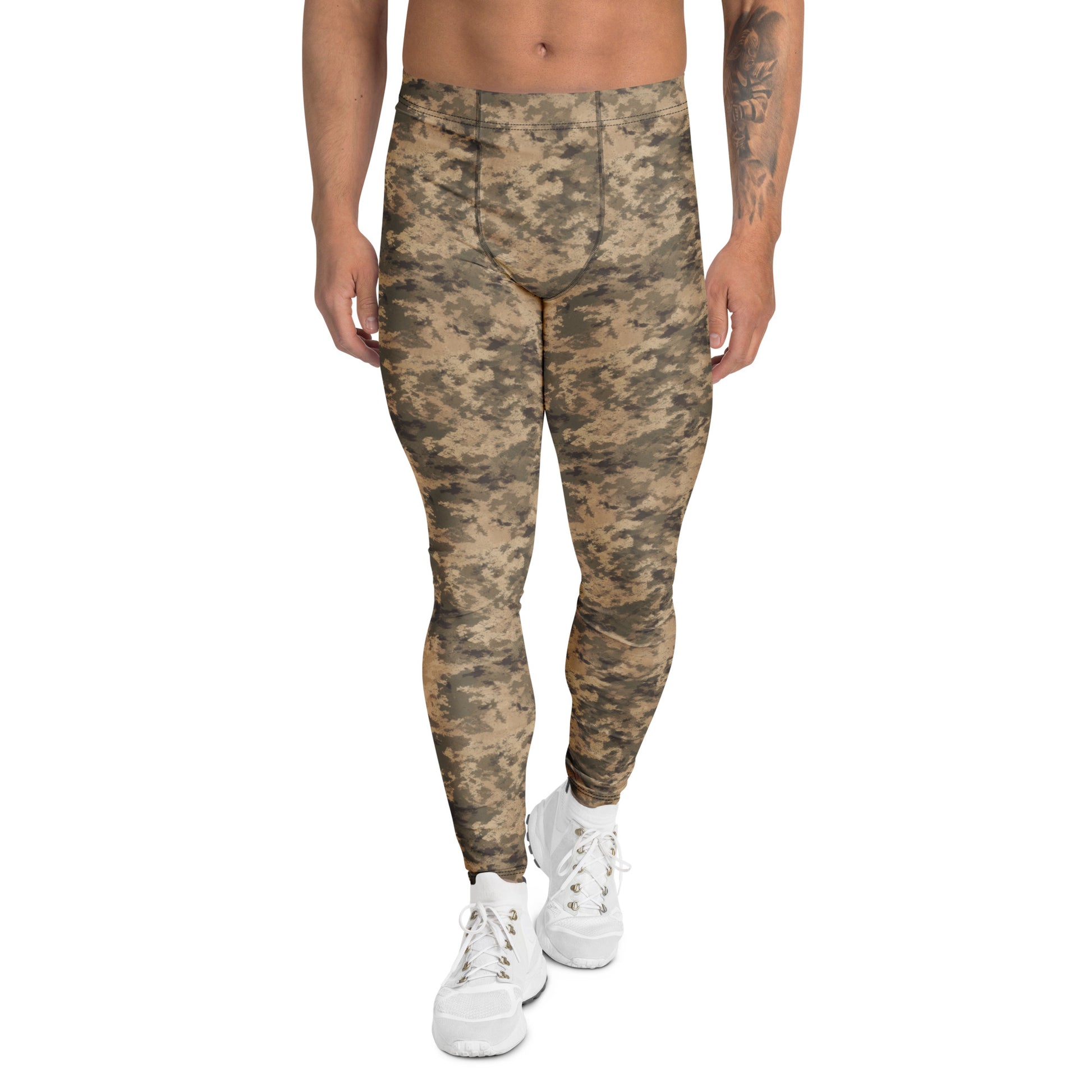 Bold Tactical Camouflage Print Men's Leggings for Activewear
