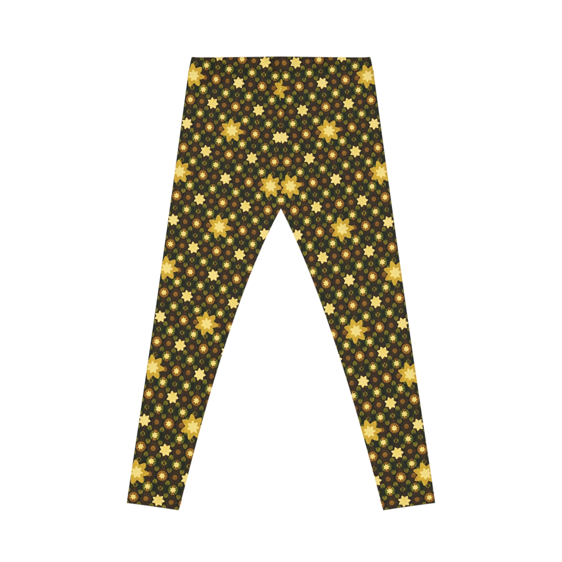 Chic Bold Comfortable Elegant Gold Starburst Women's Casual Leggings