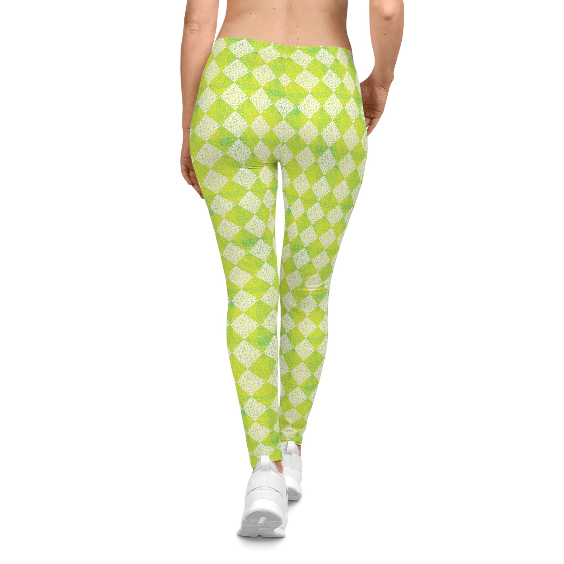 Chic Stylish Bold Comfortable Gingham Plaid Argyle Print Women's Casual Leggings