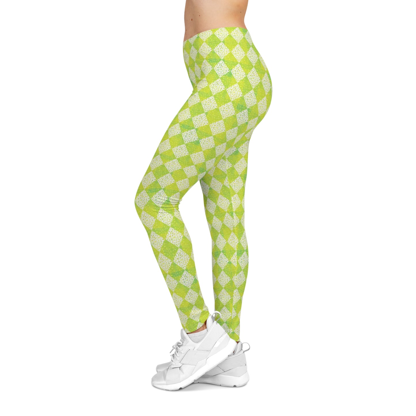 Chic Stylish Bold Comfortable Gingham Plaid Argyle Print Women's Casual Leggings Activewear