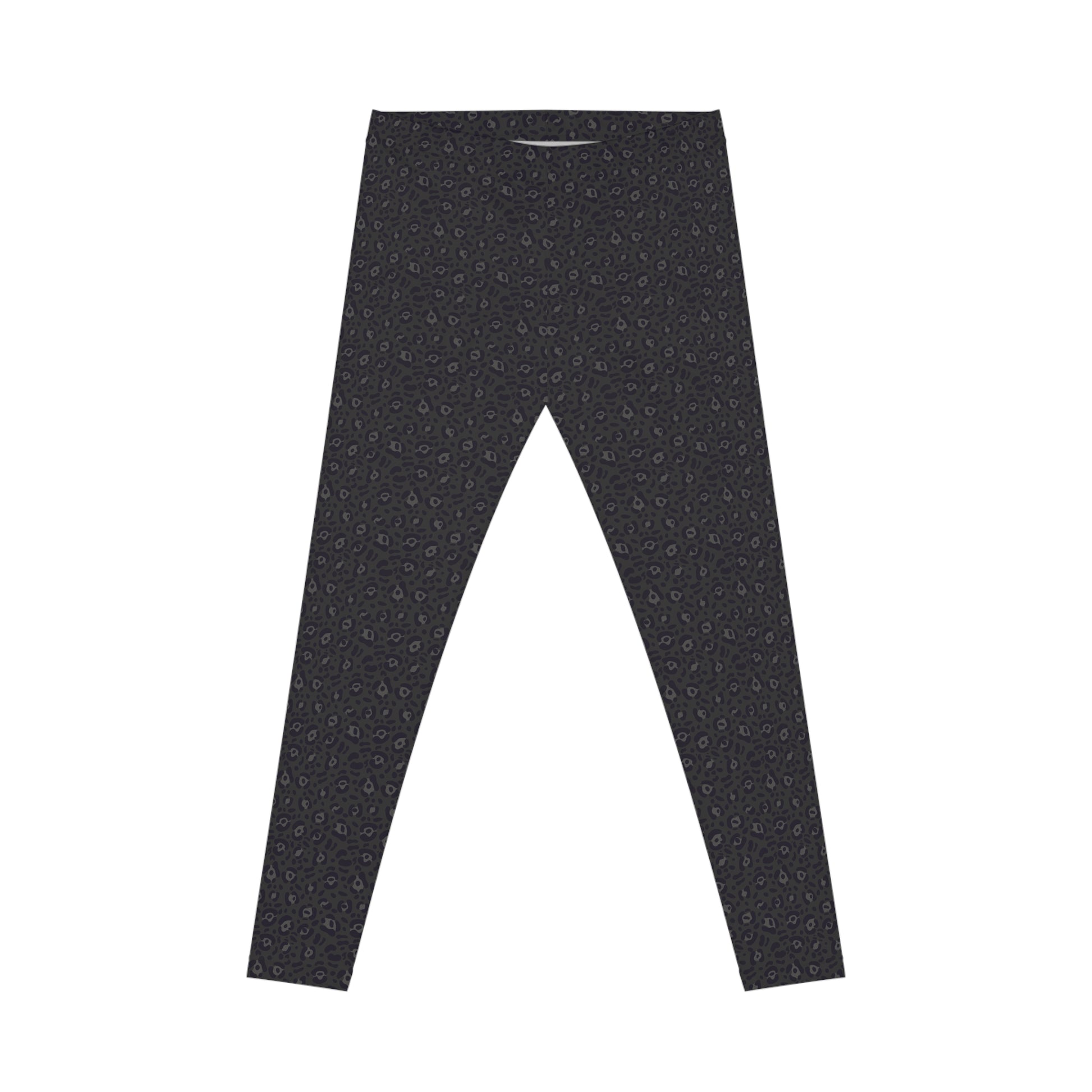 Comfortable Black Leopard Print Women's Casual Leggings