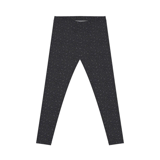 Comfortable Black Leopard Print Women's Casual Leggings