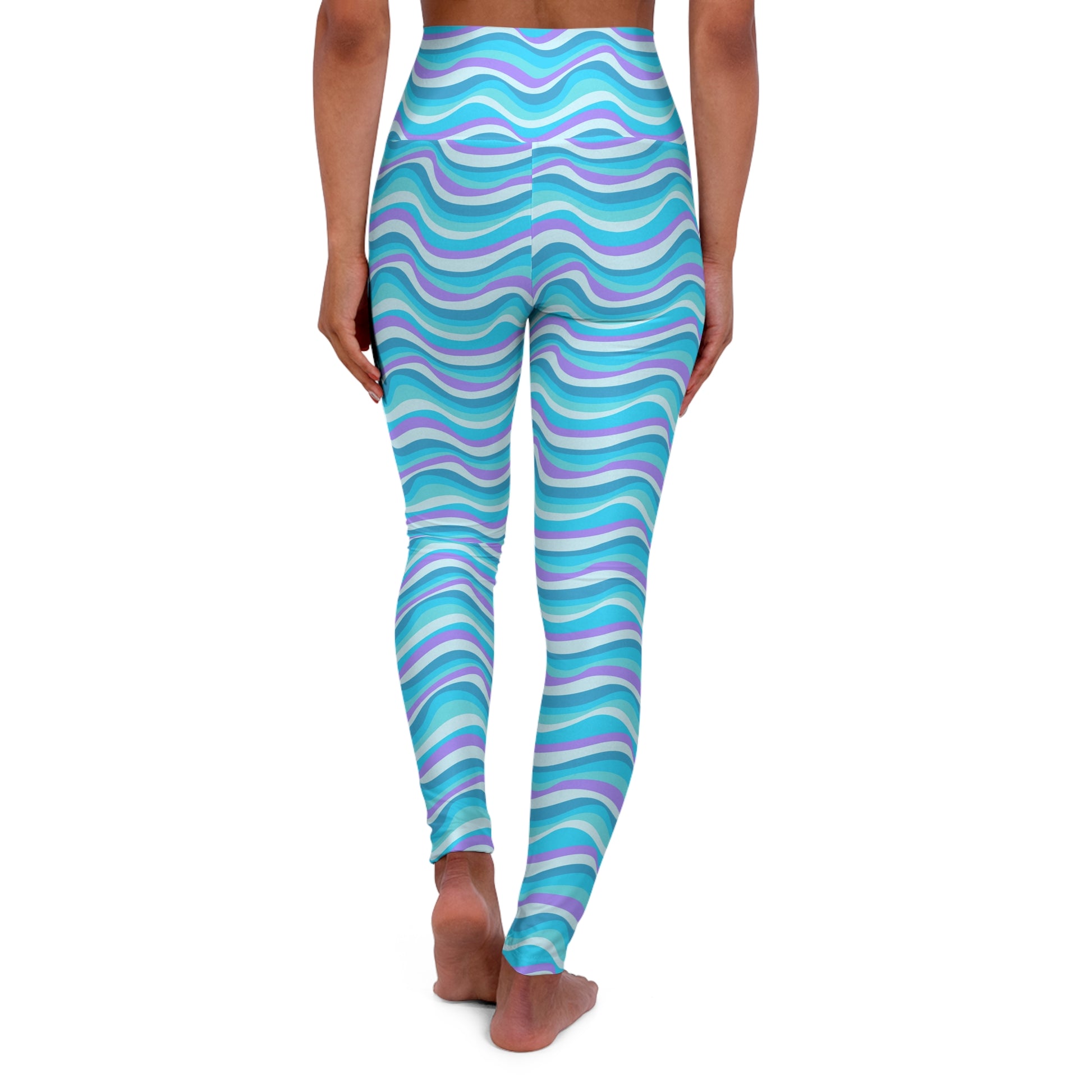 Comfortable Bohemian Waves Spiritual Fashion Yoga Leggings for Activewear