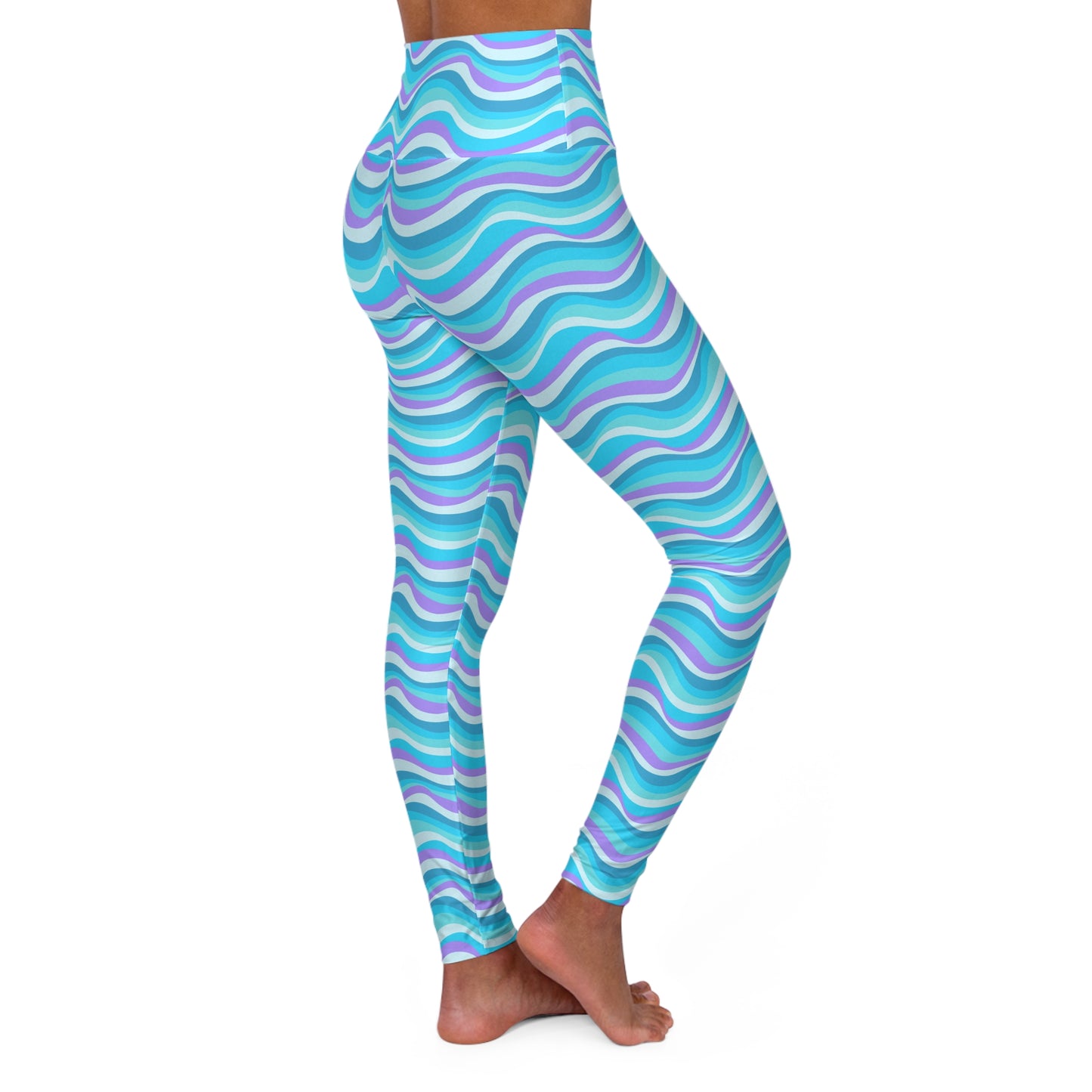 Comfortable Bold Bohemian Waves Spiritual Fashion Yoga Leggings Activewear