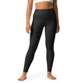Comfortable Bold Plain Solid Color Black Pearl Yoga Leggings