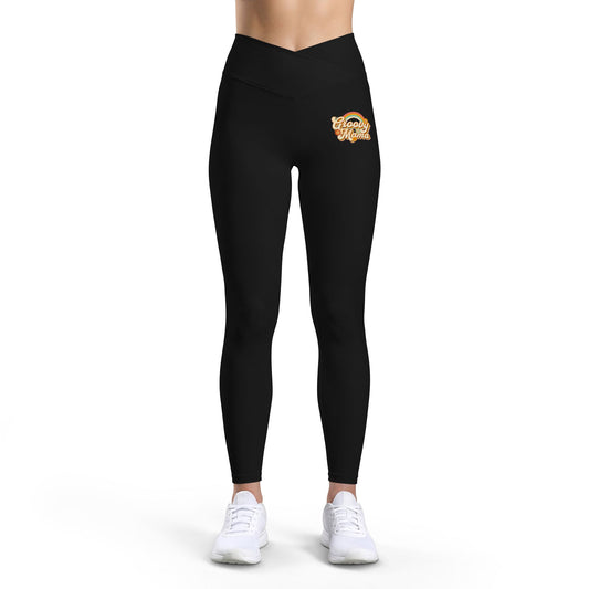 Comfortable Chic Bold Women's Luxe Leggings Hippie Groovy Mama for Activewear Pants