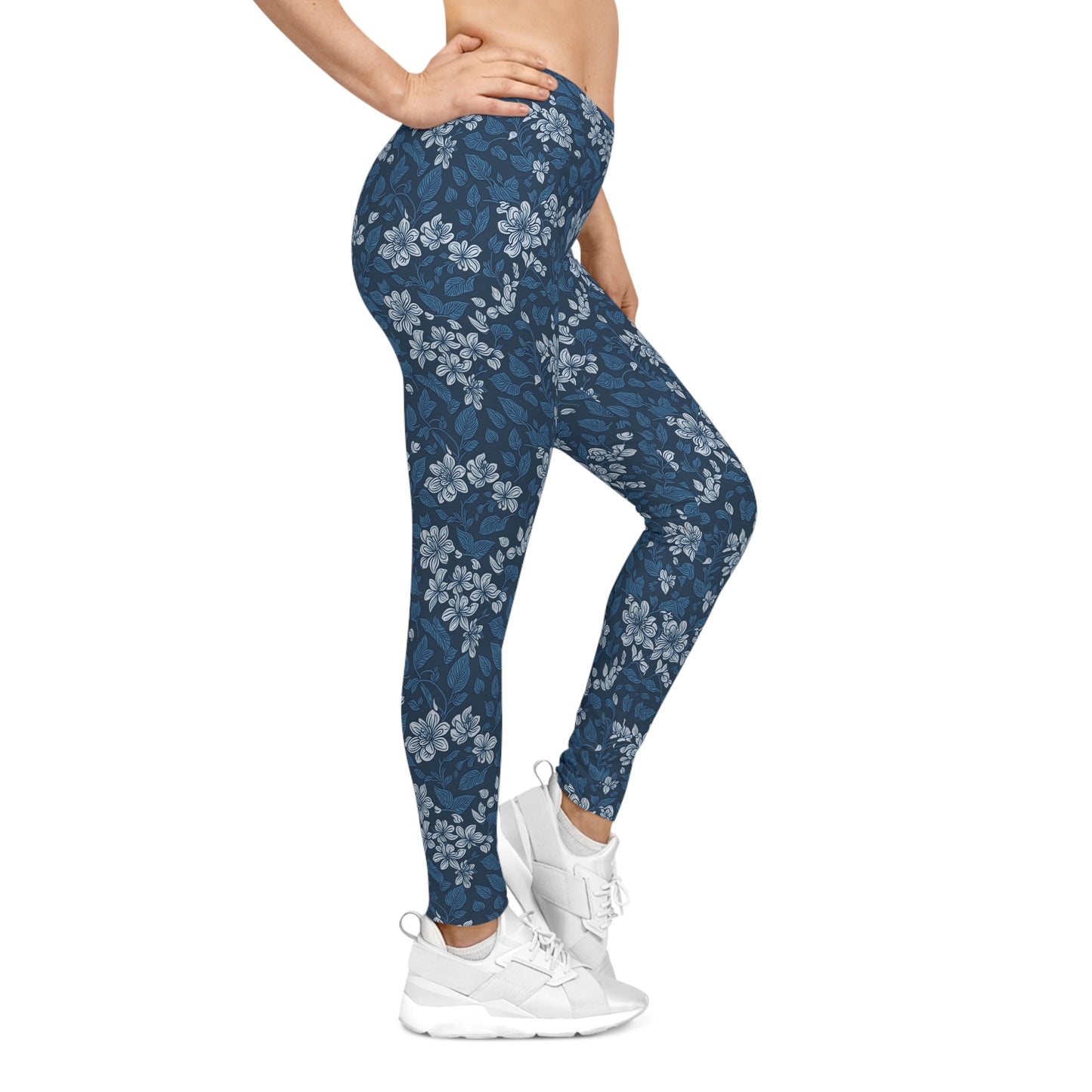 Comfortable Elegant Watercolor Spring Flowers Women's Casual Leggings