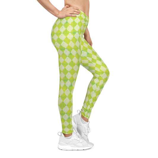 Comfortable Gingham Plaid Argyle Print Women's Casual Leggings