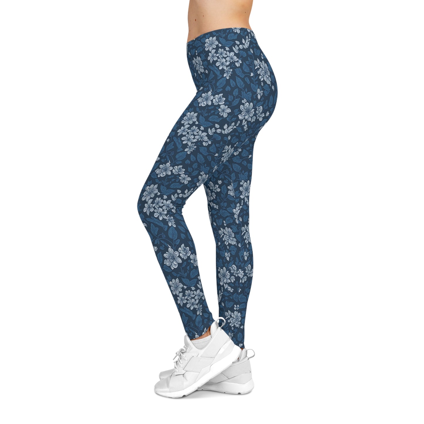 Durable Bold Comfortable Watercolor Spring Flowers Women's Casual Leggings