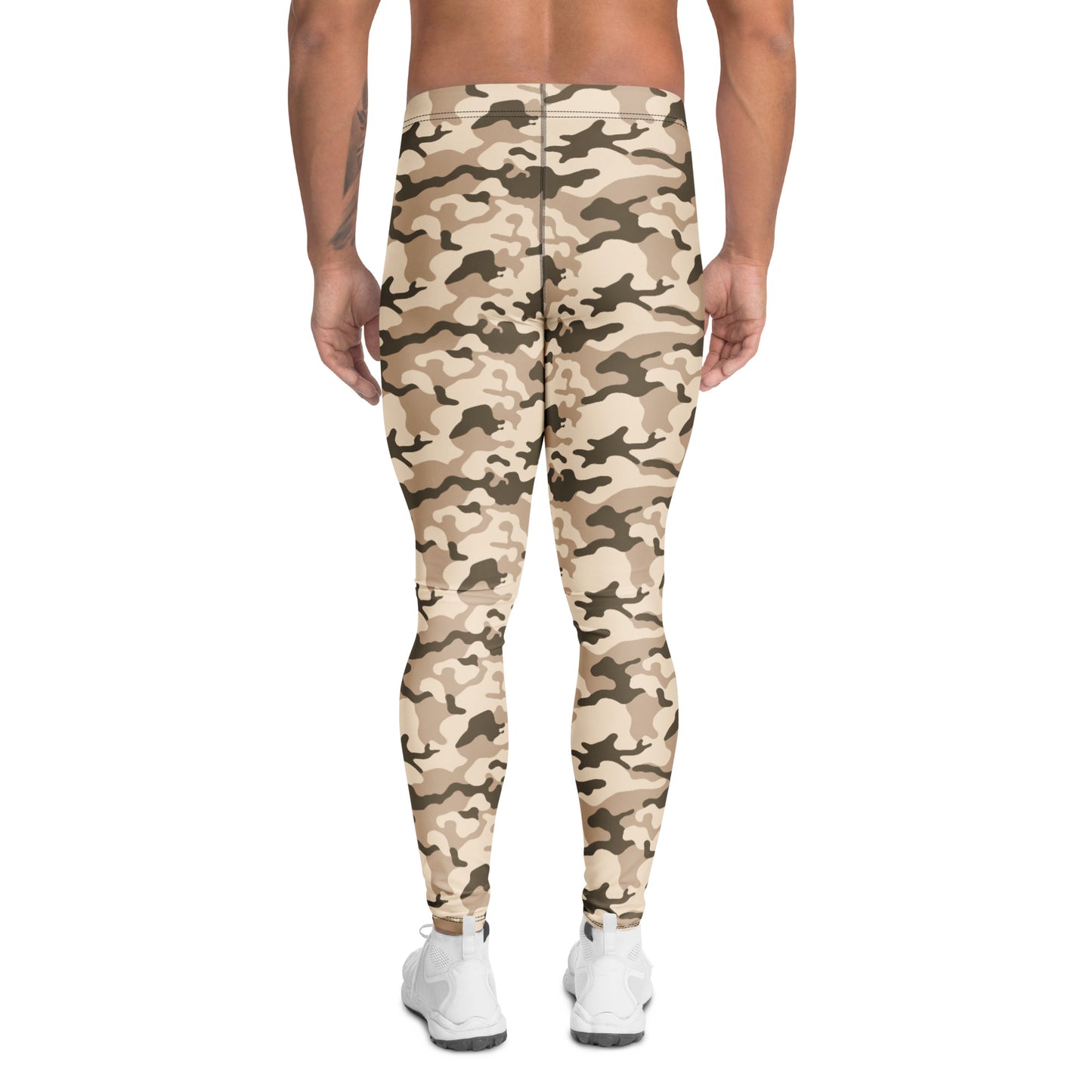 Durable Comfortable Bold Desert Camo Pattern Men's Athletic Leggings