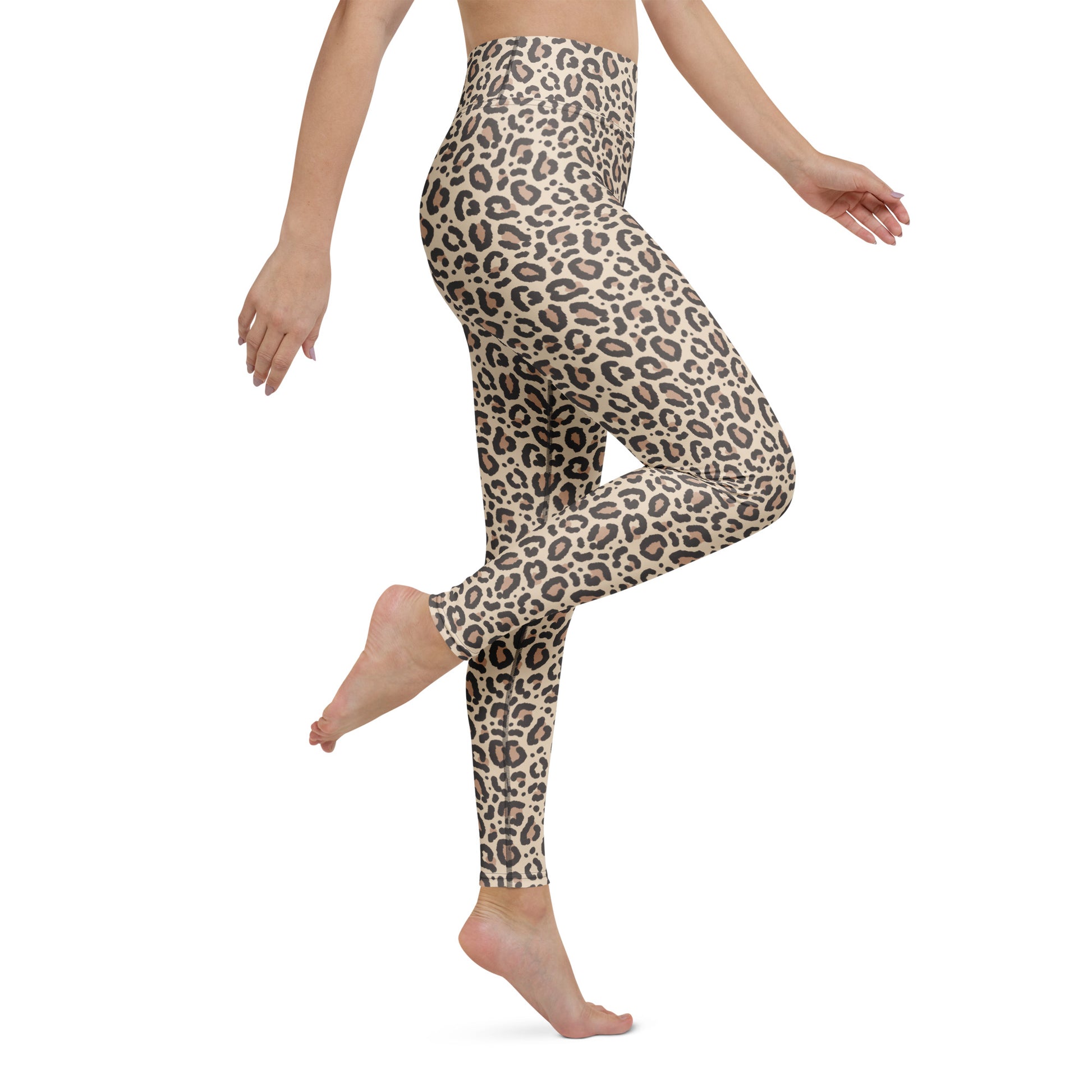 Durable Comfortable Women's Leopard Print Yoga Leggings for Activewear