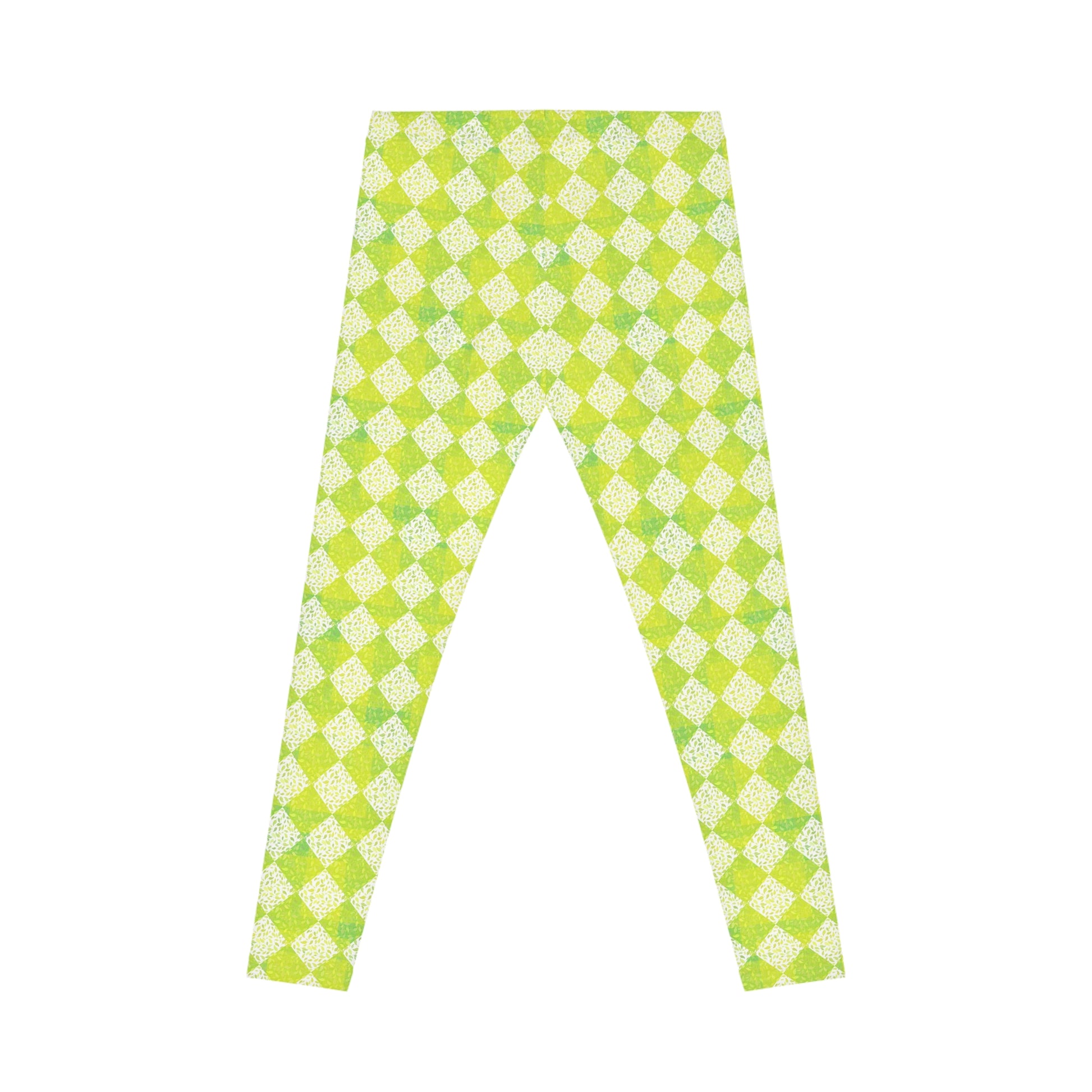 Elegant Bold Comfortable Gingham Plaid Argyle Print Women's Casual Leggings