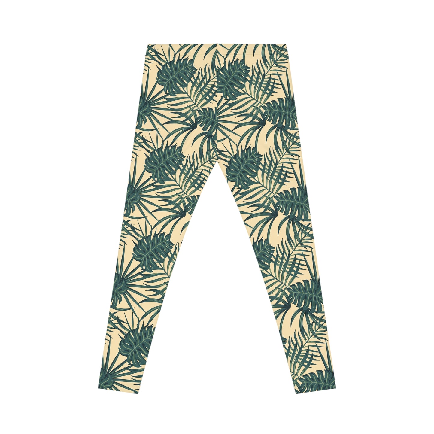 Elegant Bold Comfortable Tropical Palm Leaf Print Women's Casual Leggings Activewear