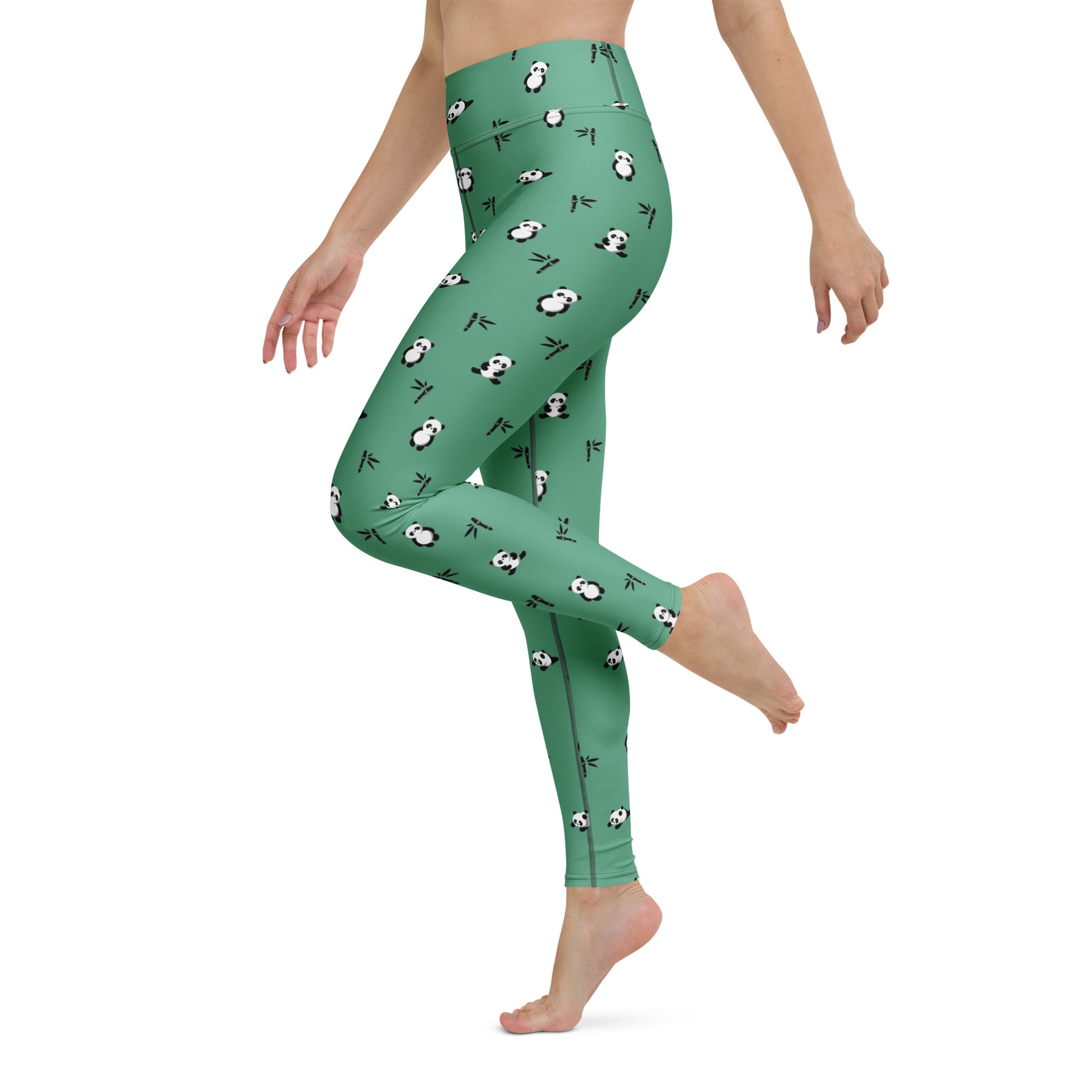 Elegant Comfortable Cute Bamboo Panda Print Yoga Leggings Activewear
