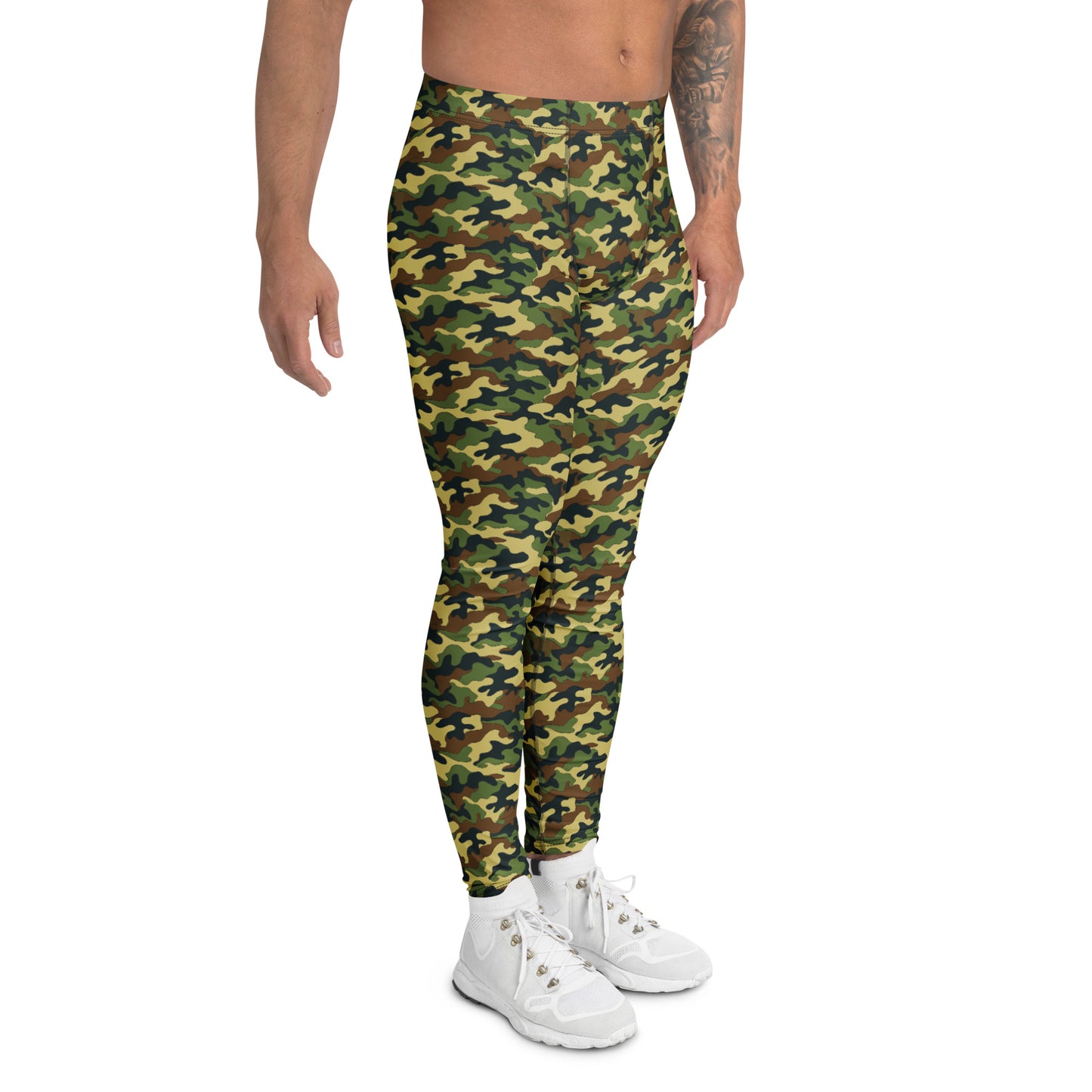 Functional Tactical Camouflage Pattern Men's Athletic Leggings for Activewear