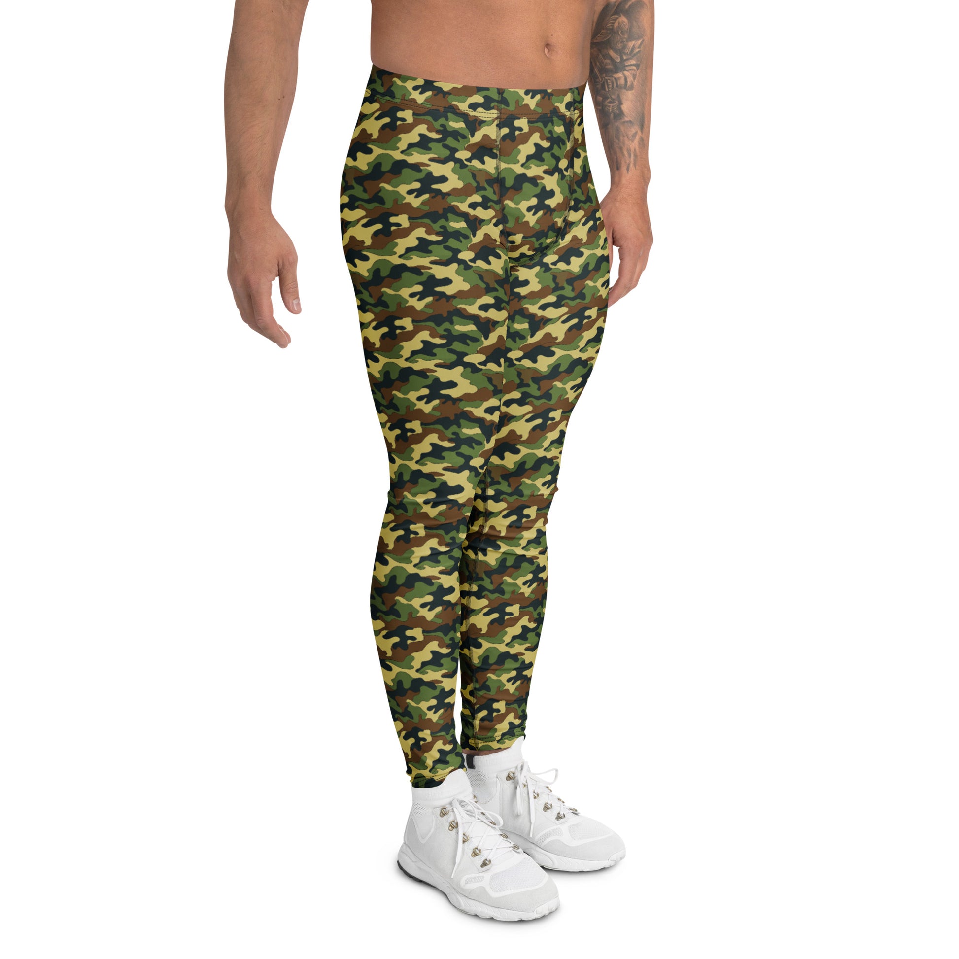 Functional Tactical Camouflage Pattern Men's Athletic Leggings for Activewear