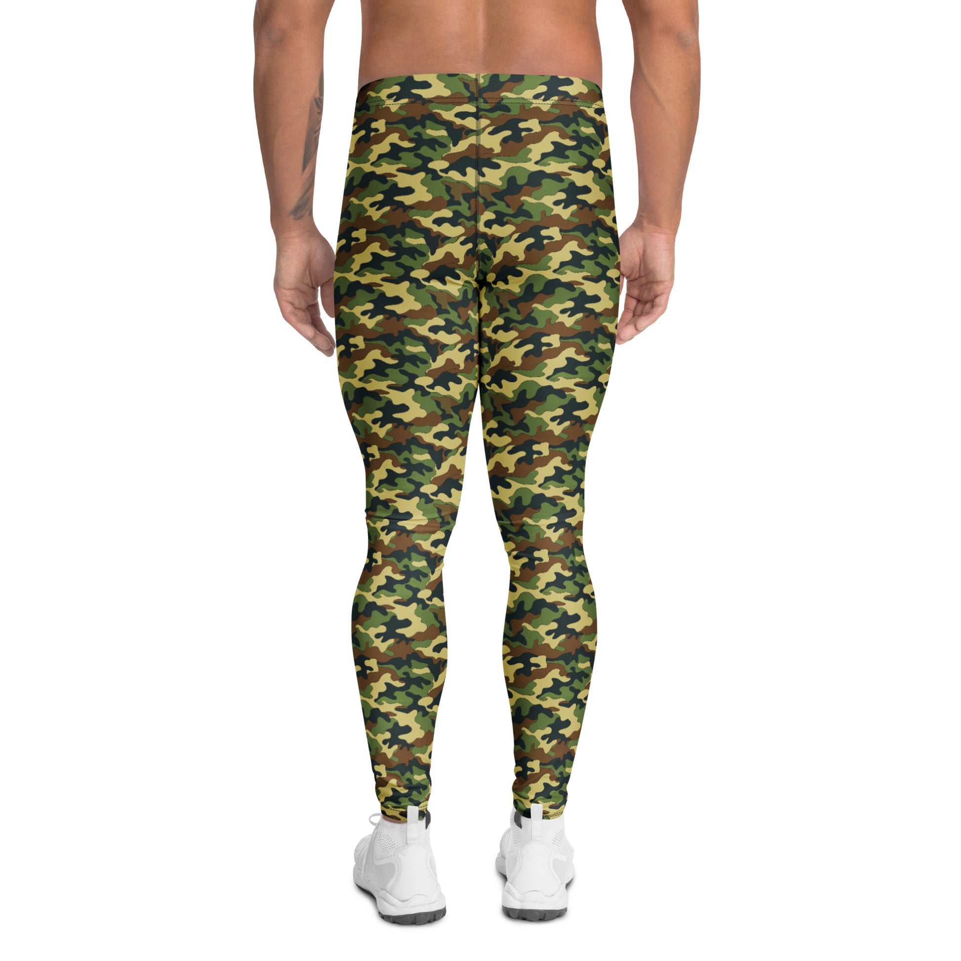 High-Performance Tactical Camouflage Pattern Men's Athletic Leggings for Activewear