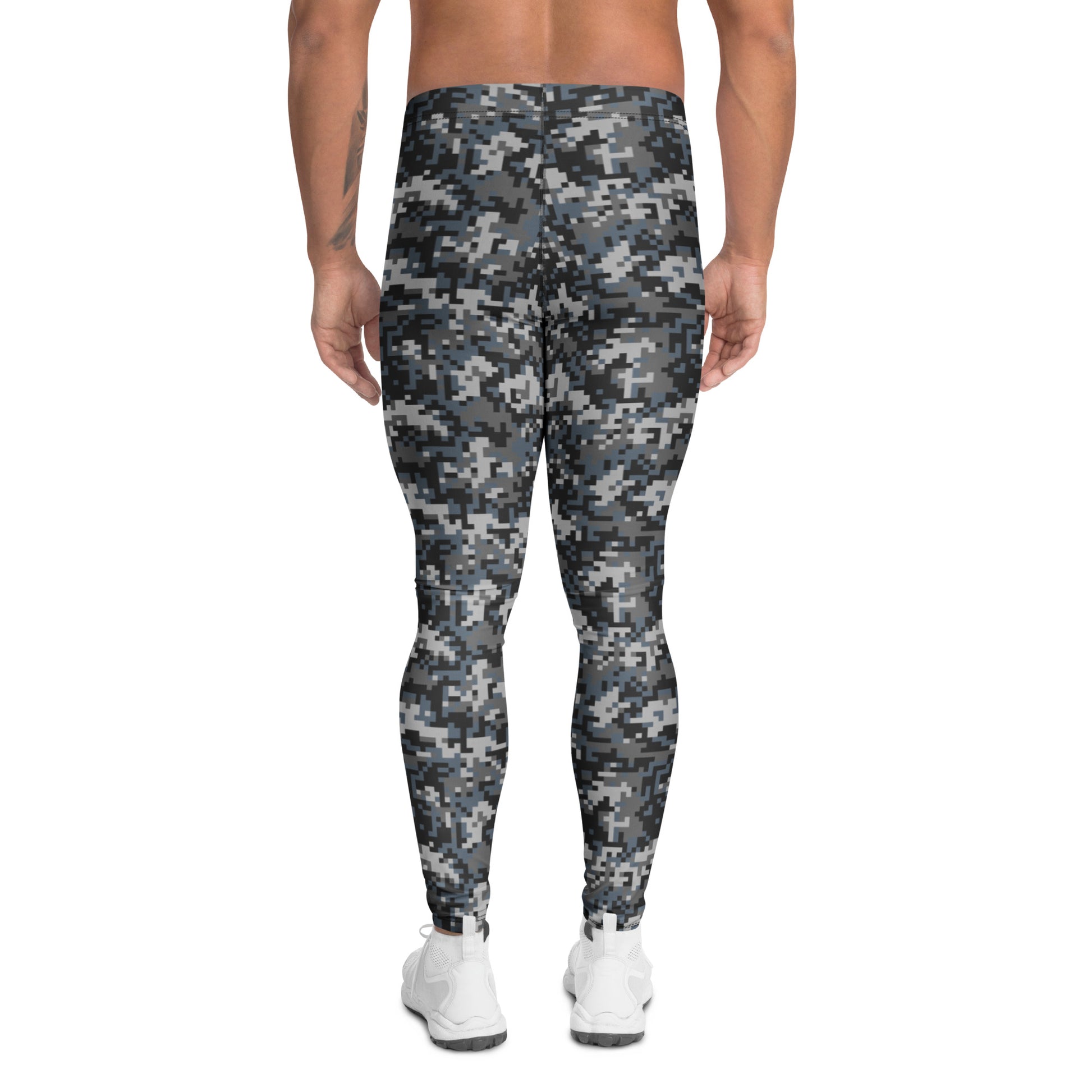 High-Quality Comfortable Digital Pixel Camouflage Print Men's Leggings for Activewear