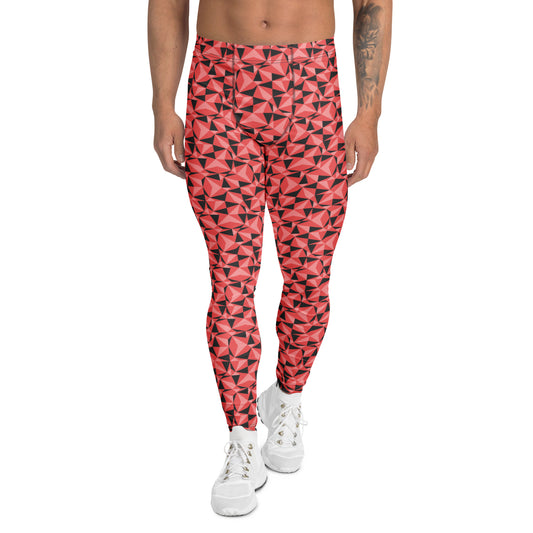 Minimalist Mosaic Rhombus Geometric Men's Leggings Streetwear