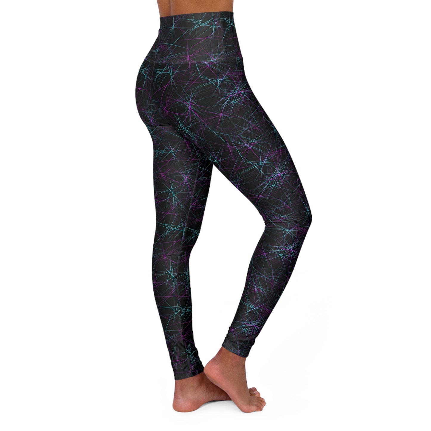 Modern Comfortable Bold Vibrant High Waisted Yoga Leggings Colorful Neon for Activewear
