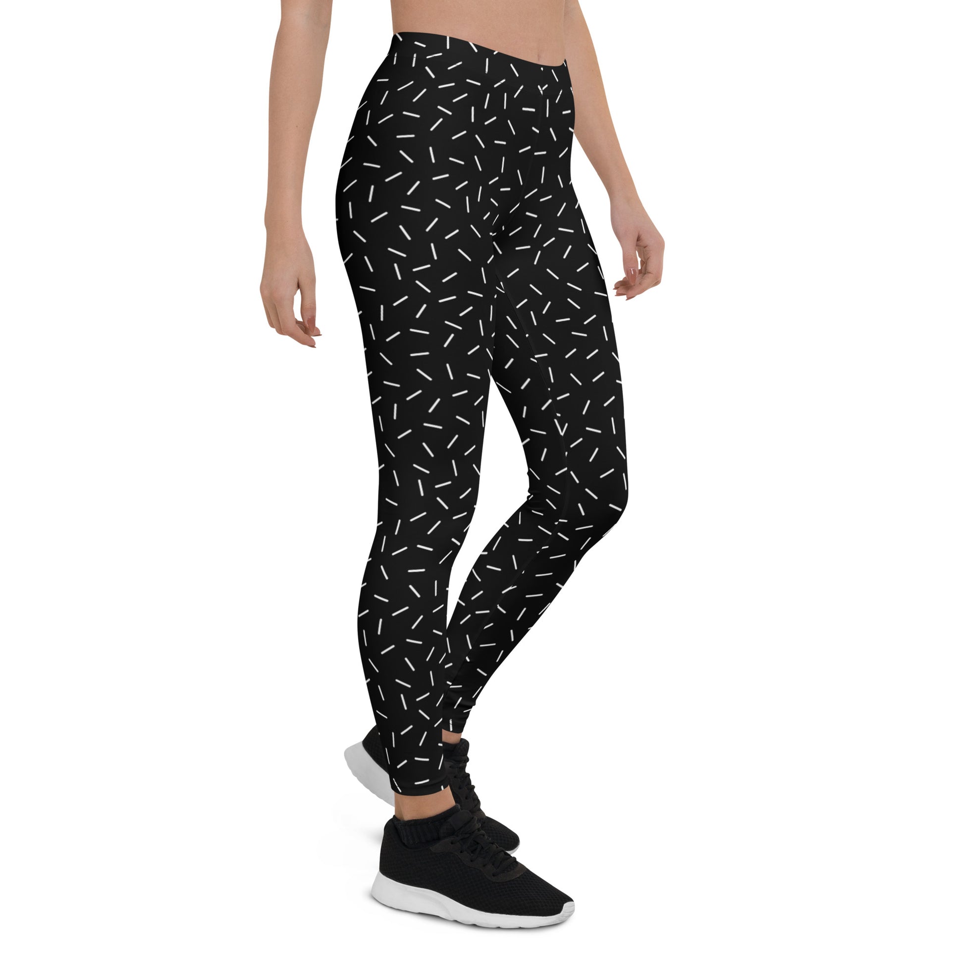 Monochrome Sprinkle Leggings for Women’s Wardrobe