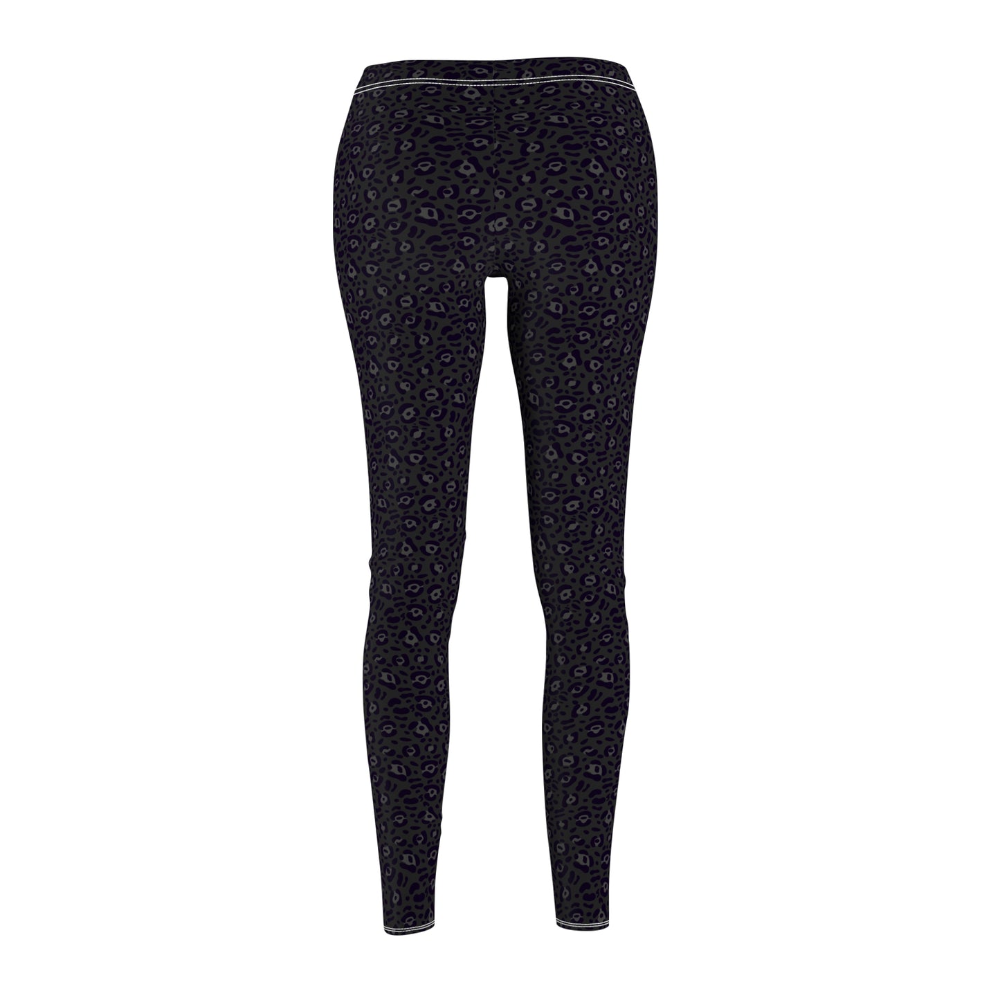 Stylish Bold Black Leopard Print Women's Casual Leggings for Activewear
