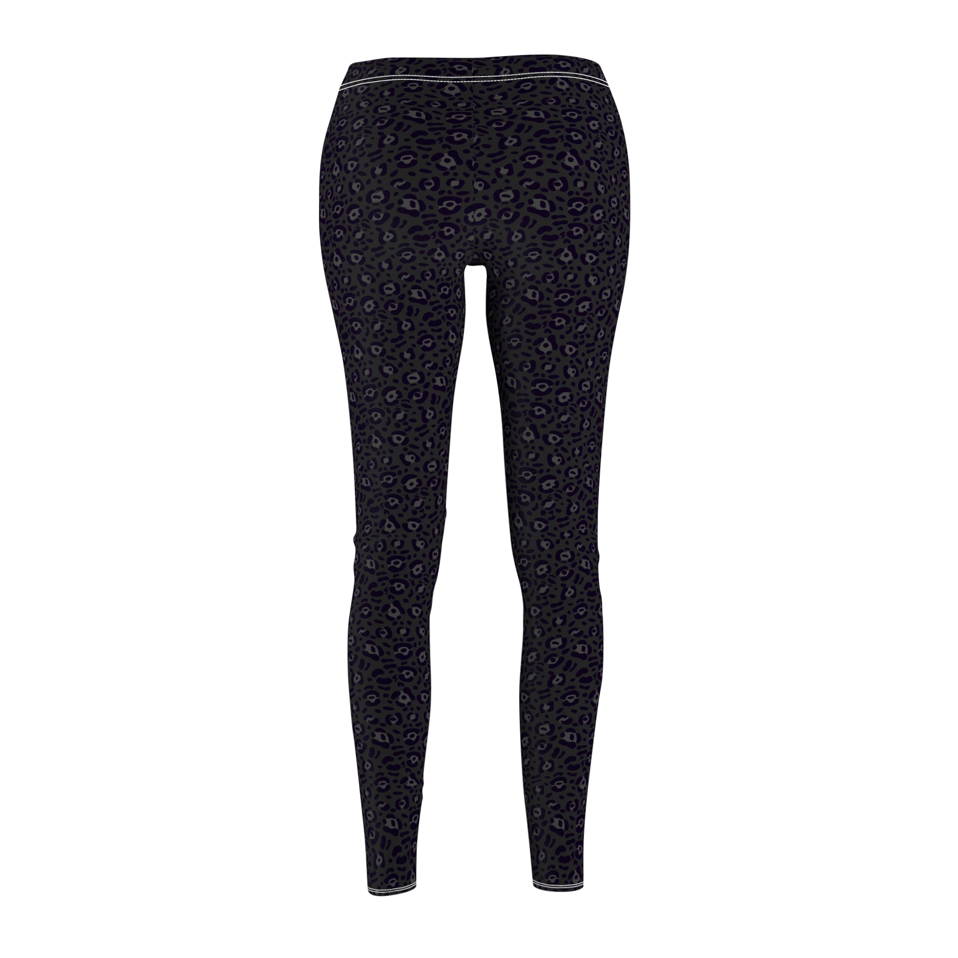 Stylish Bold Black Leopard Print Women's Casual Leggings for Activewear