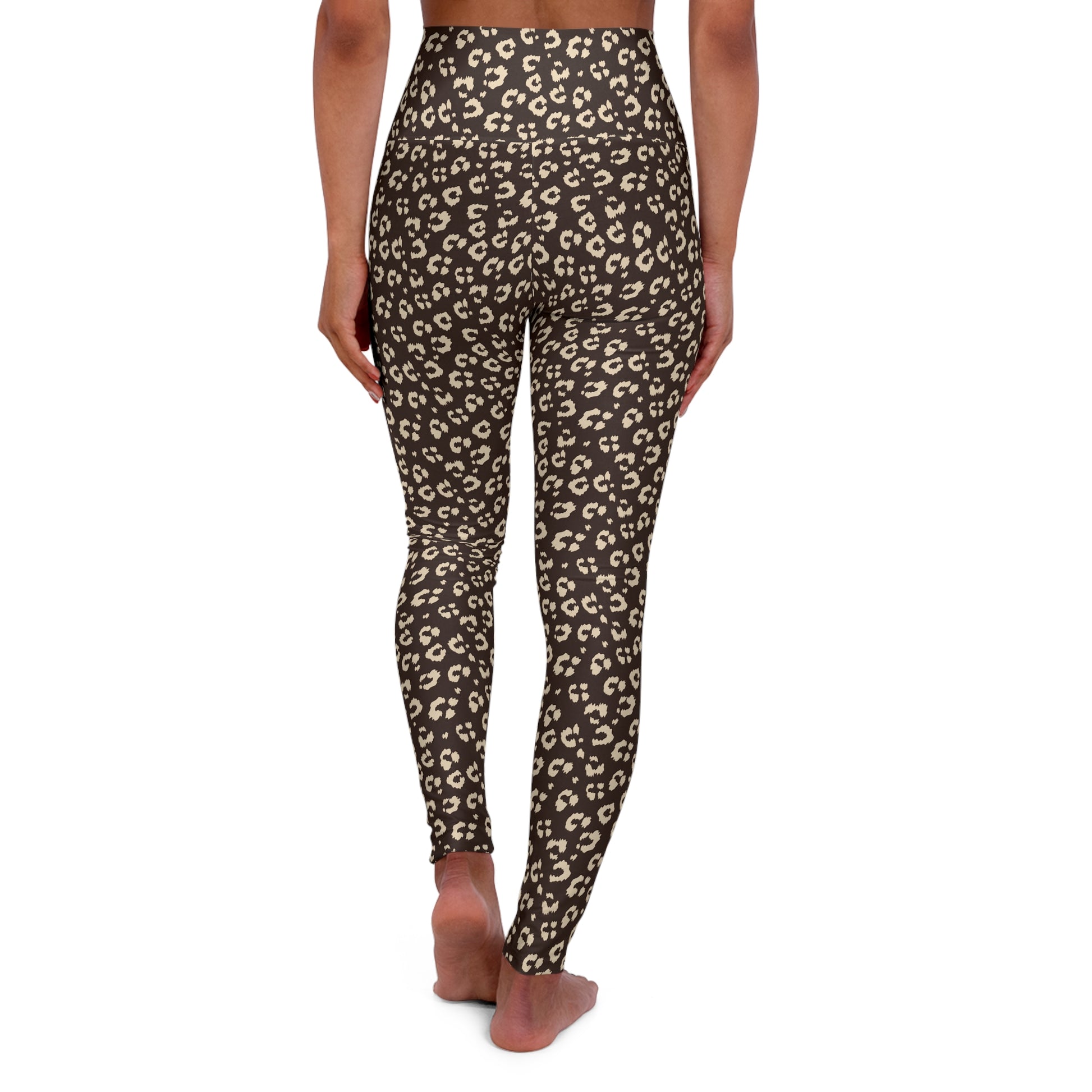 Stylish Bold Leopard Print High Waisted Yoga Leggings for Activewear