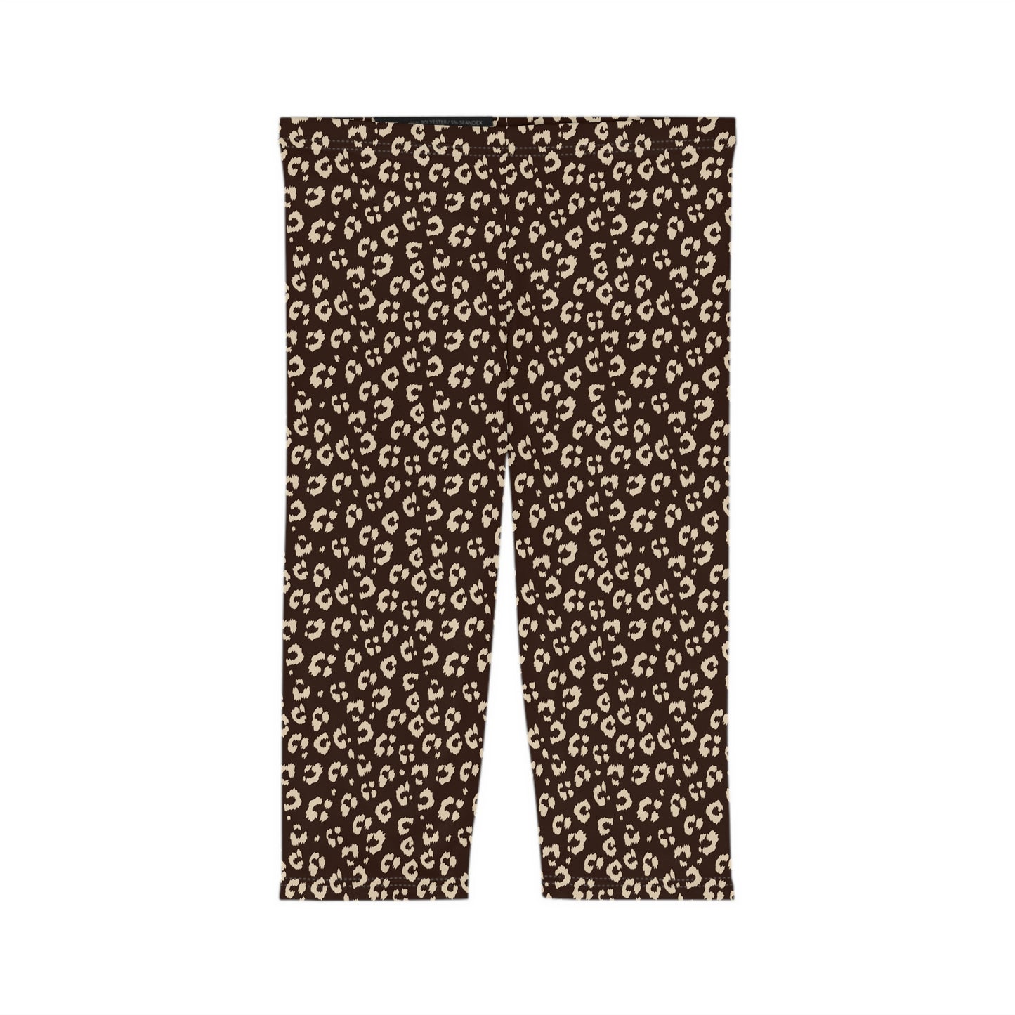 Stylish Bold Leopard Print Women’s Capri Leggings for Activewear
