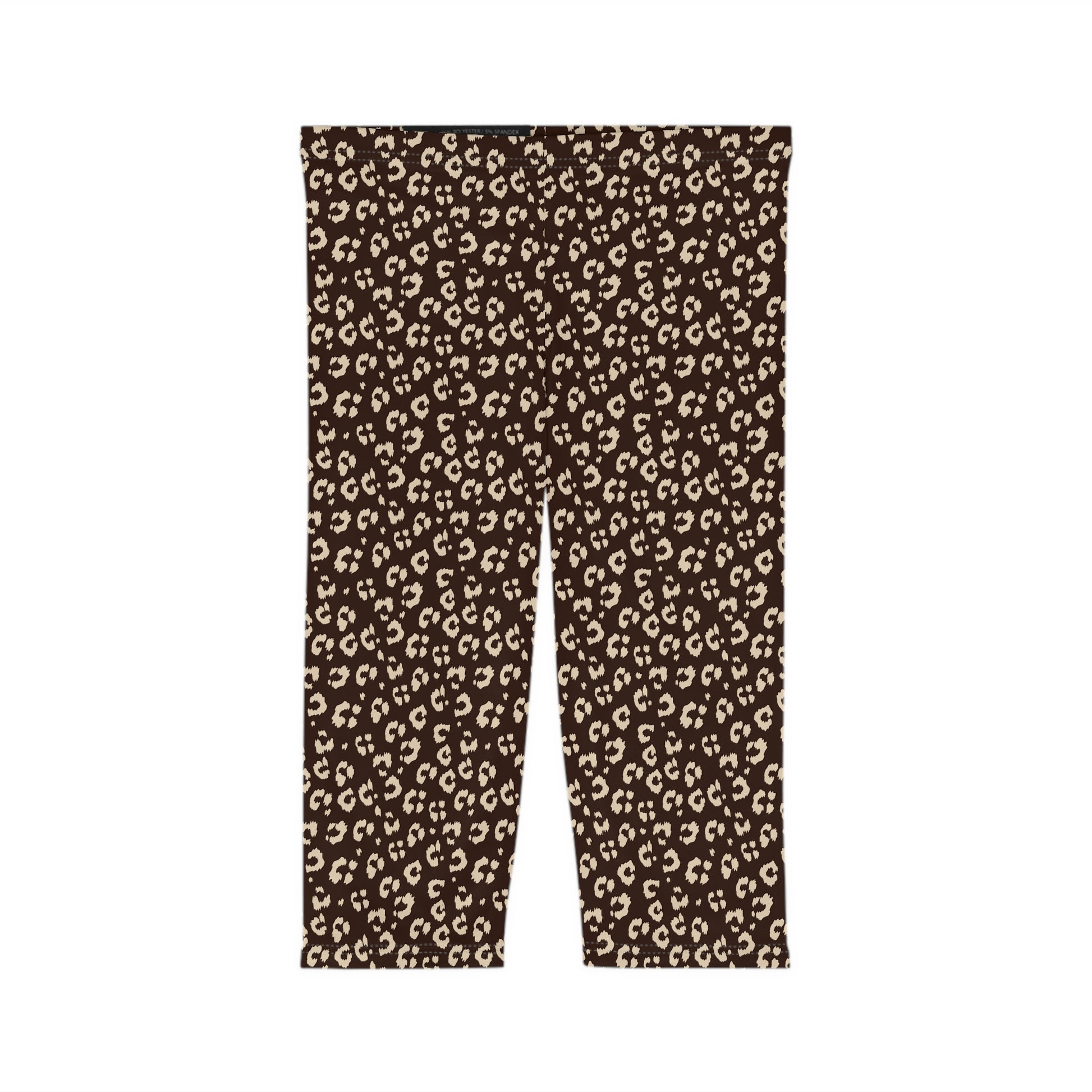 Stylish Bold Leopard Print Women’s Capri Leggings for Activewear